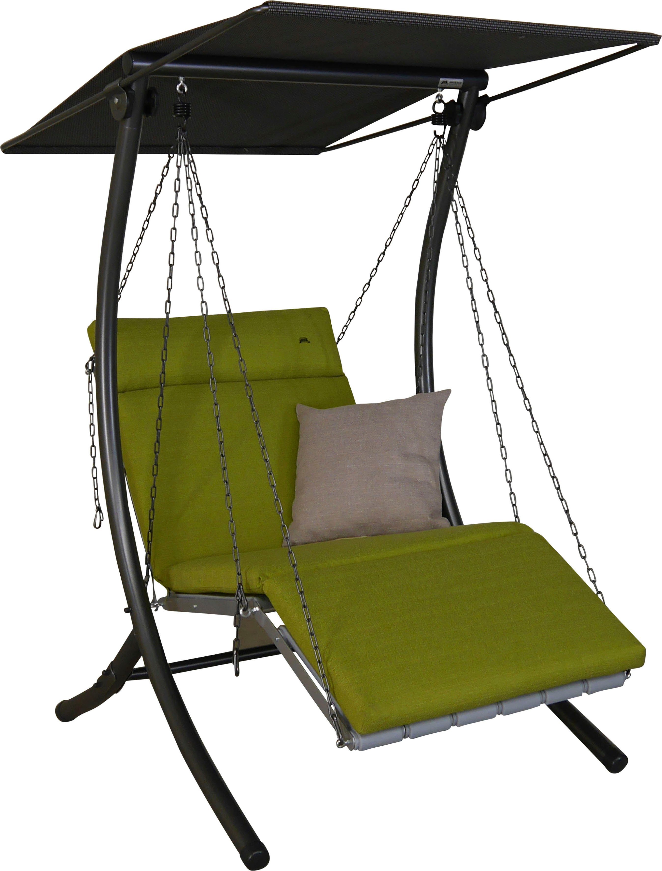 Angerer Freizeitmöbel Hollywoodschaukel Luxus Smart lime, 1-Sitzer,  Bettfunktion, BxTxH: 100x145x160 cm