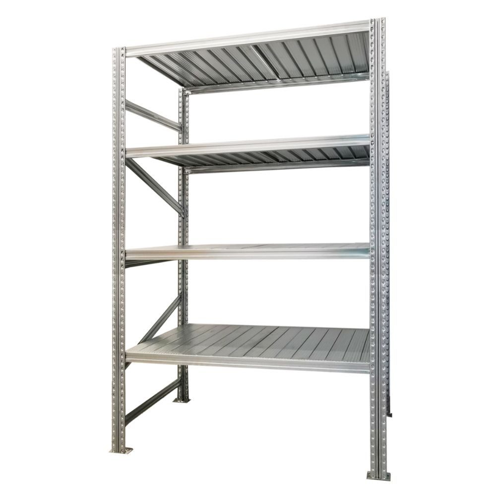PROREGAL® Schwerlastregal Fachbodenregal PROXIMO, Grundregal, HxBxT 200x120x60cm, Verzinkt