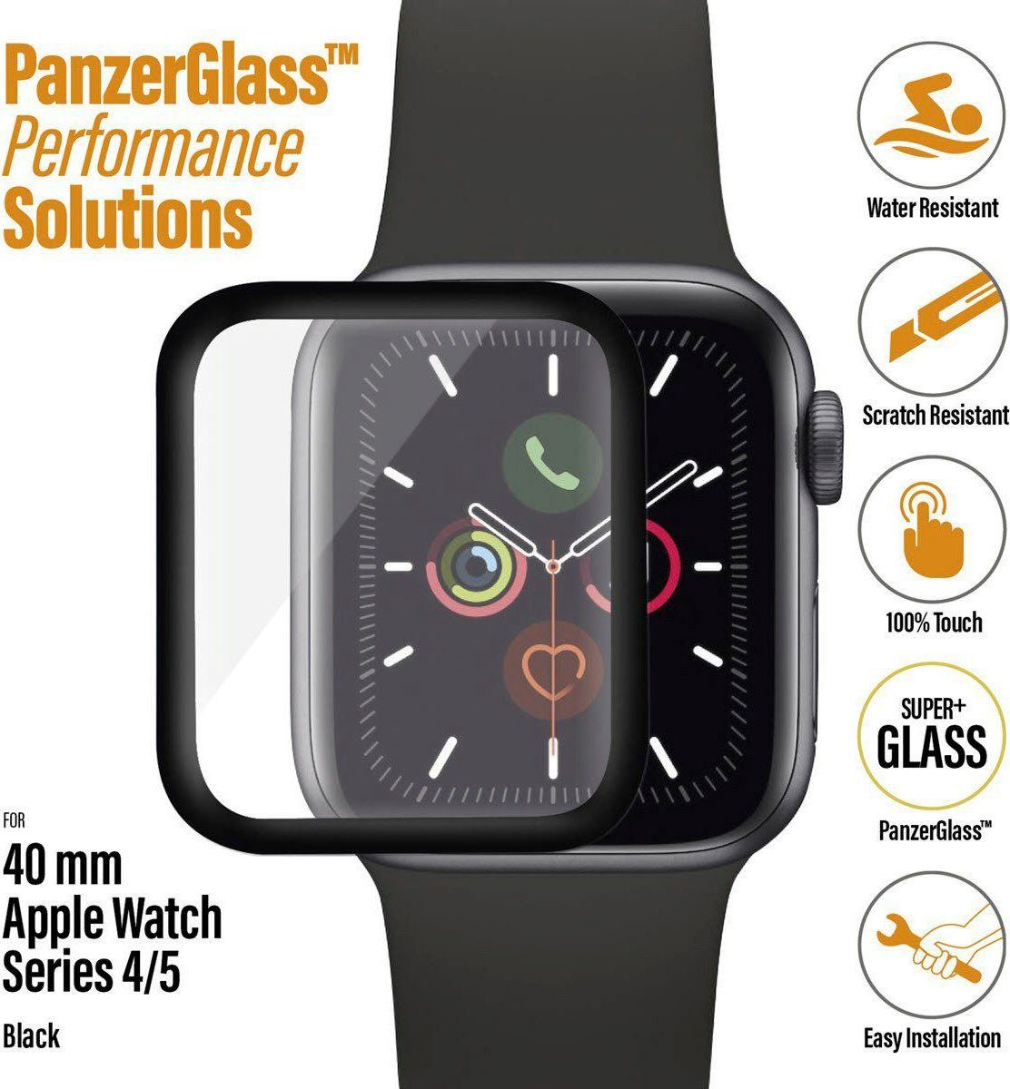 PanzerGlass Displayschutzglas Schutzglas für Apple Watch Series 4/5 40mm für Apple Watch Series 4/5 40 mm