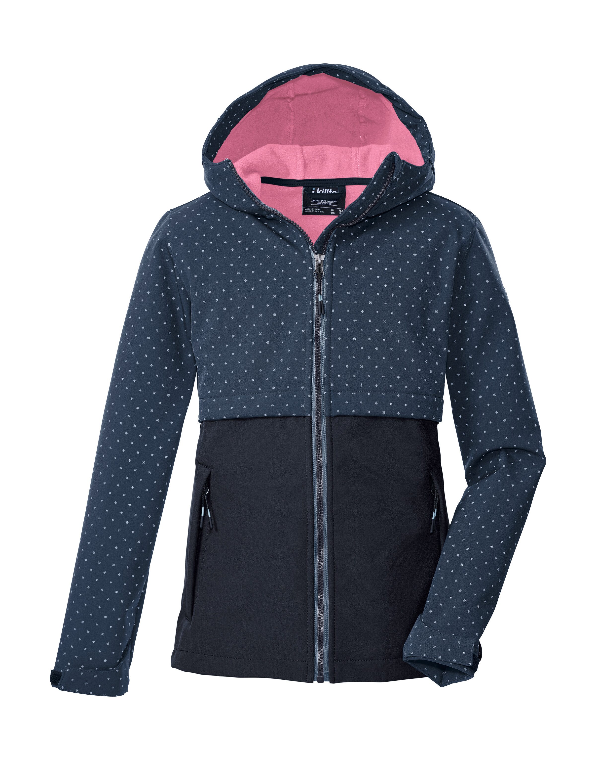 Killtec Softshelljacke KOW 227 GRLS SFTSHLL JCKT Softshelljacke für Kids: wind- und wasserabweisend, reflektierend