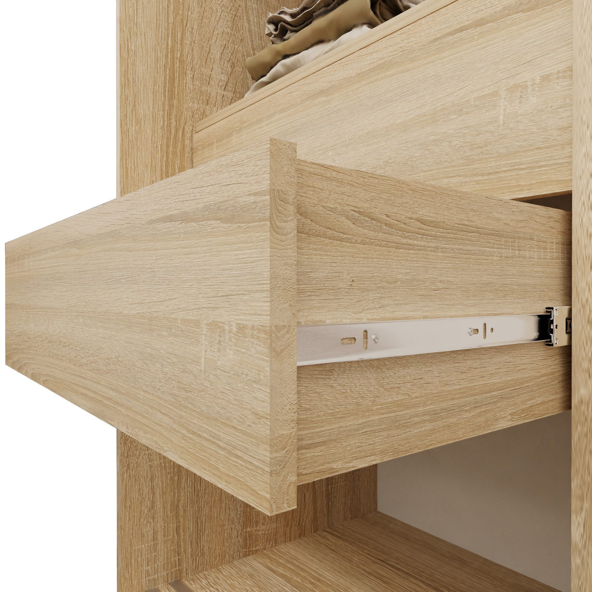 Beautysofa Kleiderschrank MARIO II Breite: 120 oder 240cm, mit Schubladen
