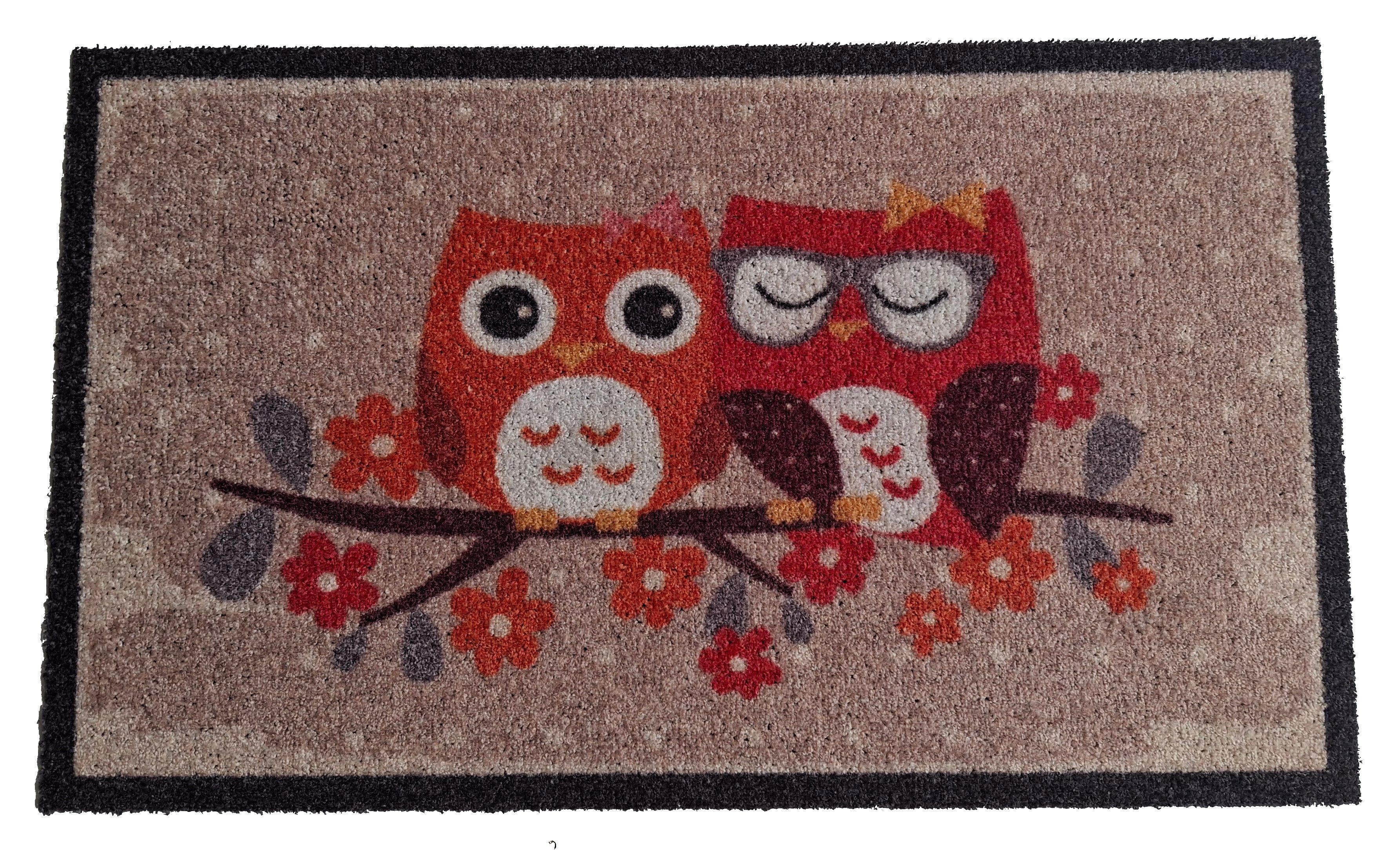 Mertex Fußmatte Schmutzfangmatte Melody, Fußmatte, waschbar, PVC-frei, rutschfest, rechteckig, Höhe: 3 mm, phthalatfrei, besonders flach