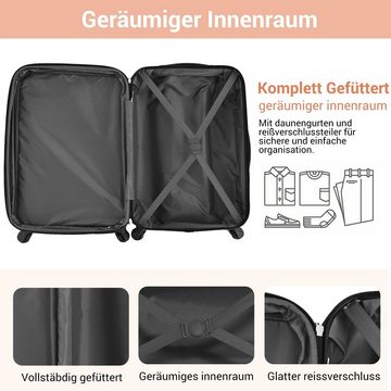 Celya Hartschalen-Trolley Hartschalen-Koffer, Rollkoffer, Reisekoffer, 57×35×23cm, Hauptmaterial :ABS