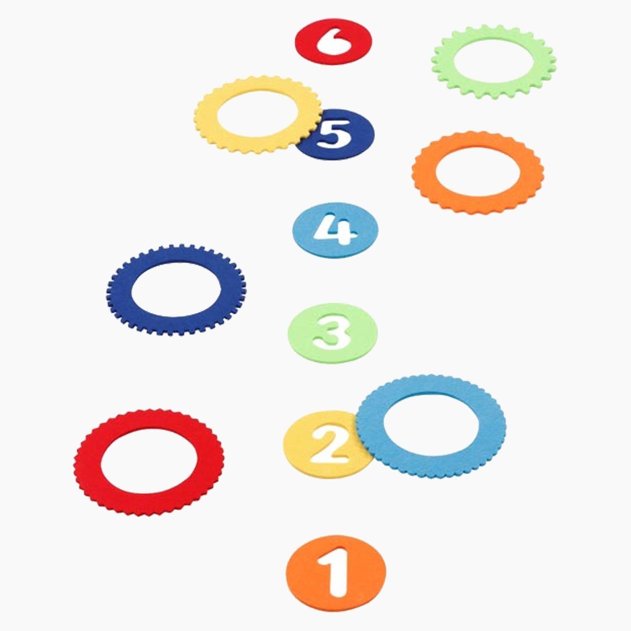 goki Wurfscheibe Ringwurfspiel mit 6 Filzringen (packung, 7-St., spar set), Gut für die Auge-Hand-Koordination
