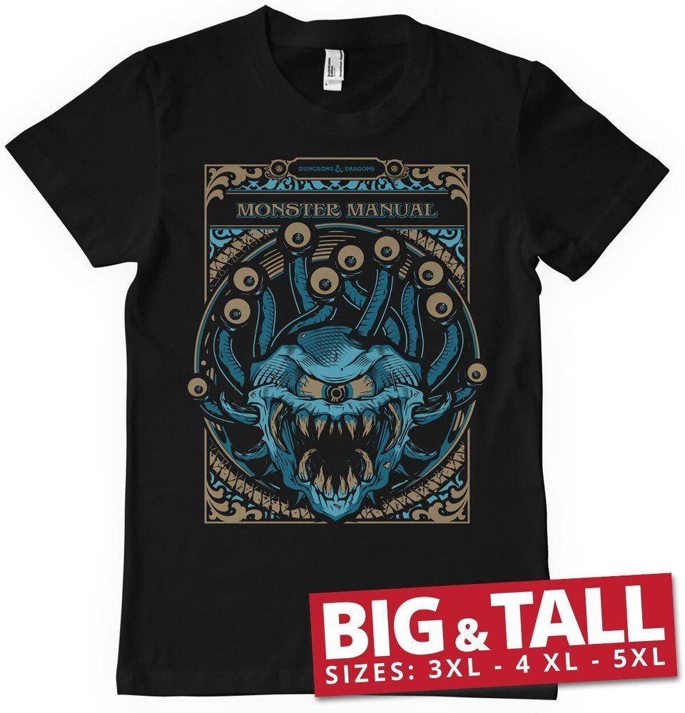 DUNGEONS & DRAGONS T-Shirt D&D Monsters Manual Big & Tall T-Shirt