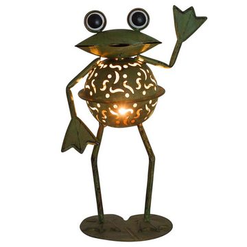 Aubaho Windlicht Windlicht Frosch 31cm Teelichthalter Garten garden tealight holder fro
