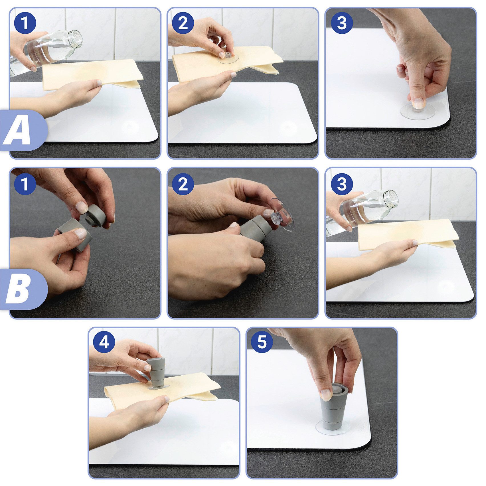 WENKO Herd-Abdeckplatte Universal Modell Gewürze, Glas, (Set, 2 tlg), Herdabdeckung für alle Herdarten, kratzfest, mit rutschfesten Füßen
