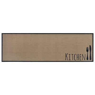 Läufer Waschbarer Küchenläufer Kitchen Cutlery Braun, Zala Living, rechteckig, Höhe: 5 mm