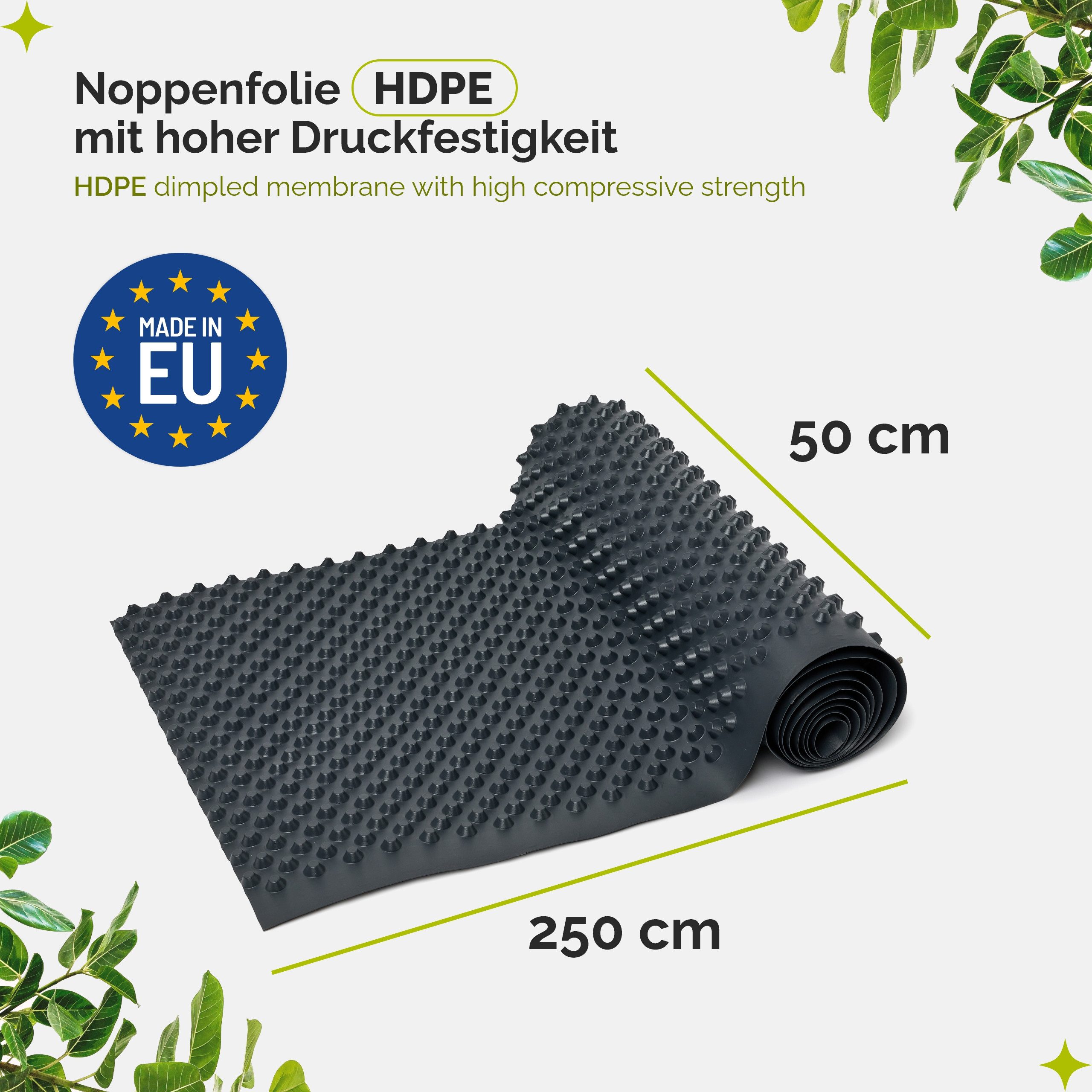 Garronda Baufolie Noppenfolie für Hochbeet im Garten als Hochbeet Einlage GD-0182, (1-St)