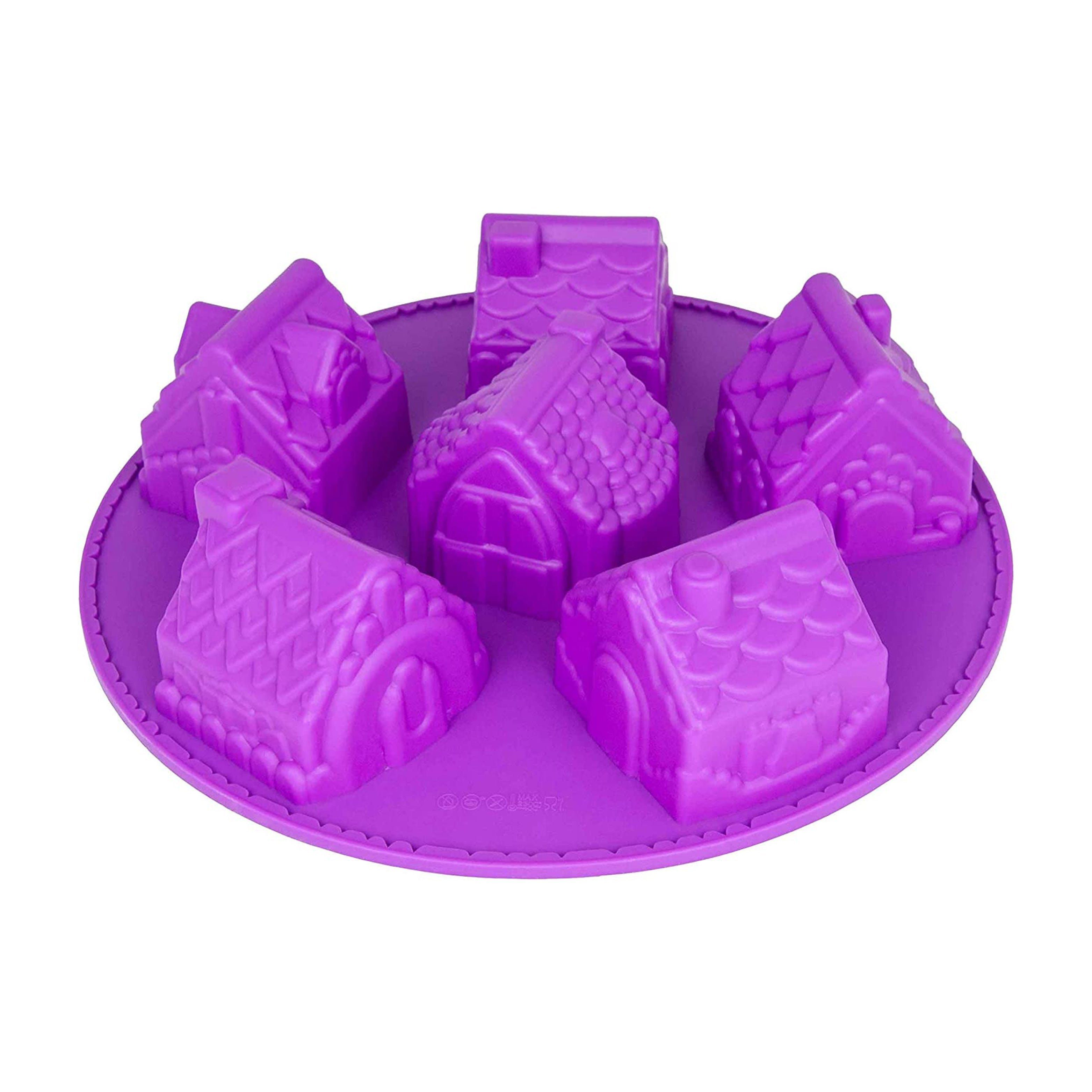 wisefood Silikonform 1-tlg., Silikonform Haus - lila 26.5x26.5x6cm - 1 Form, (1-tlg)