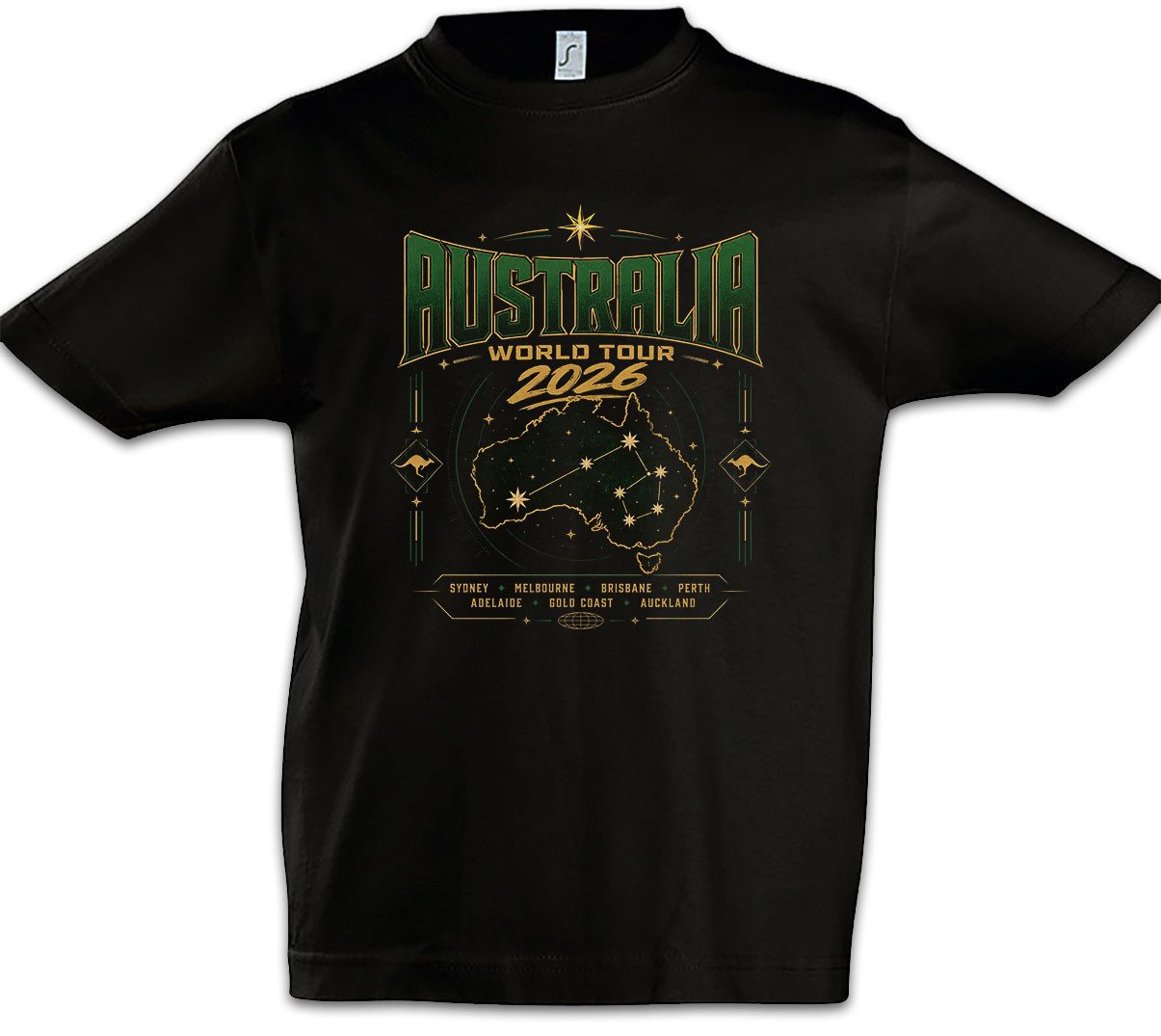 Urban Backwoods Print-Shirt Team Australia 2 Kinder T-Shirt Australien Outback Sydney Fußball WM (1-tlg) Soccer Football Turnier 2026