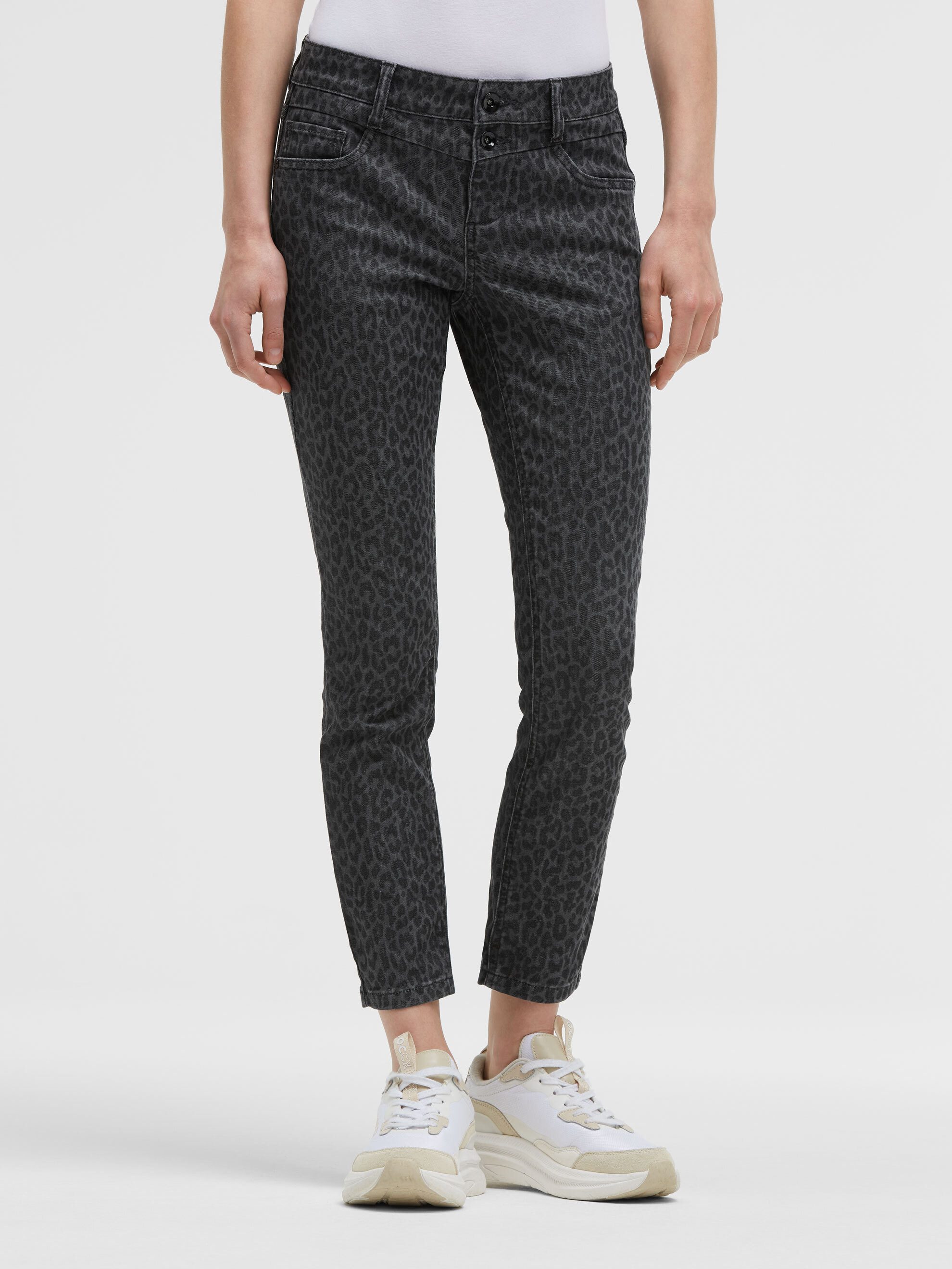 SOCCX Slim-fit-Jeans mit verkürztem Bein