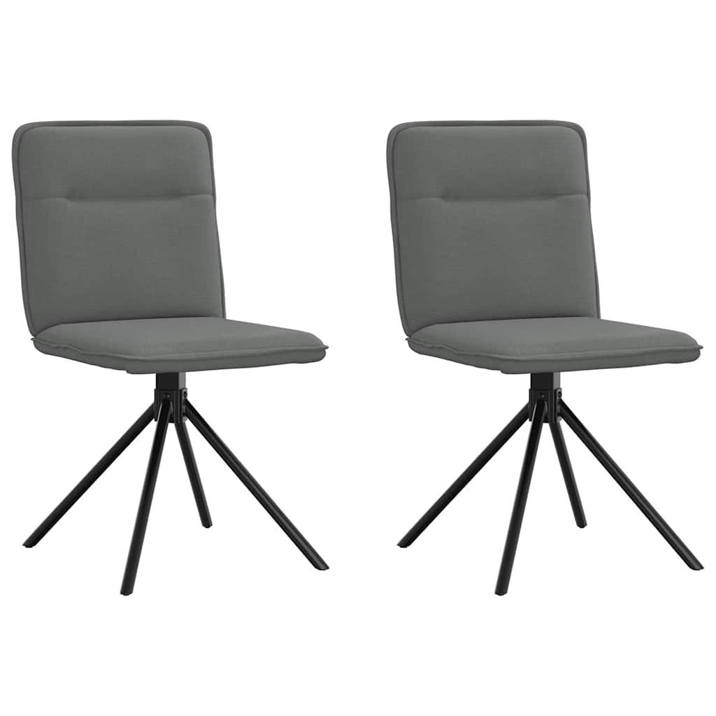 vidaXL Esszimmerstuhl Esszimmerstühle 2 Stk. Dunkelgrau günstig online kaufen