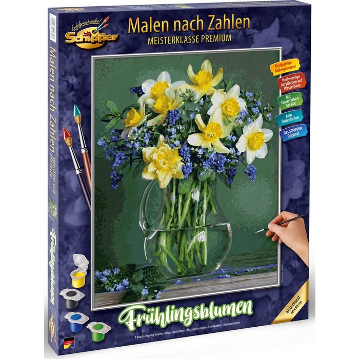 Schipper Malen nach Zahlen Meisterklasse Premium - Frühlingsblumen Made in Germany
