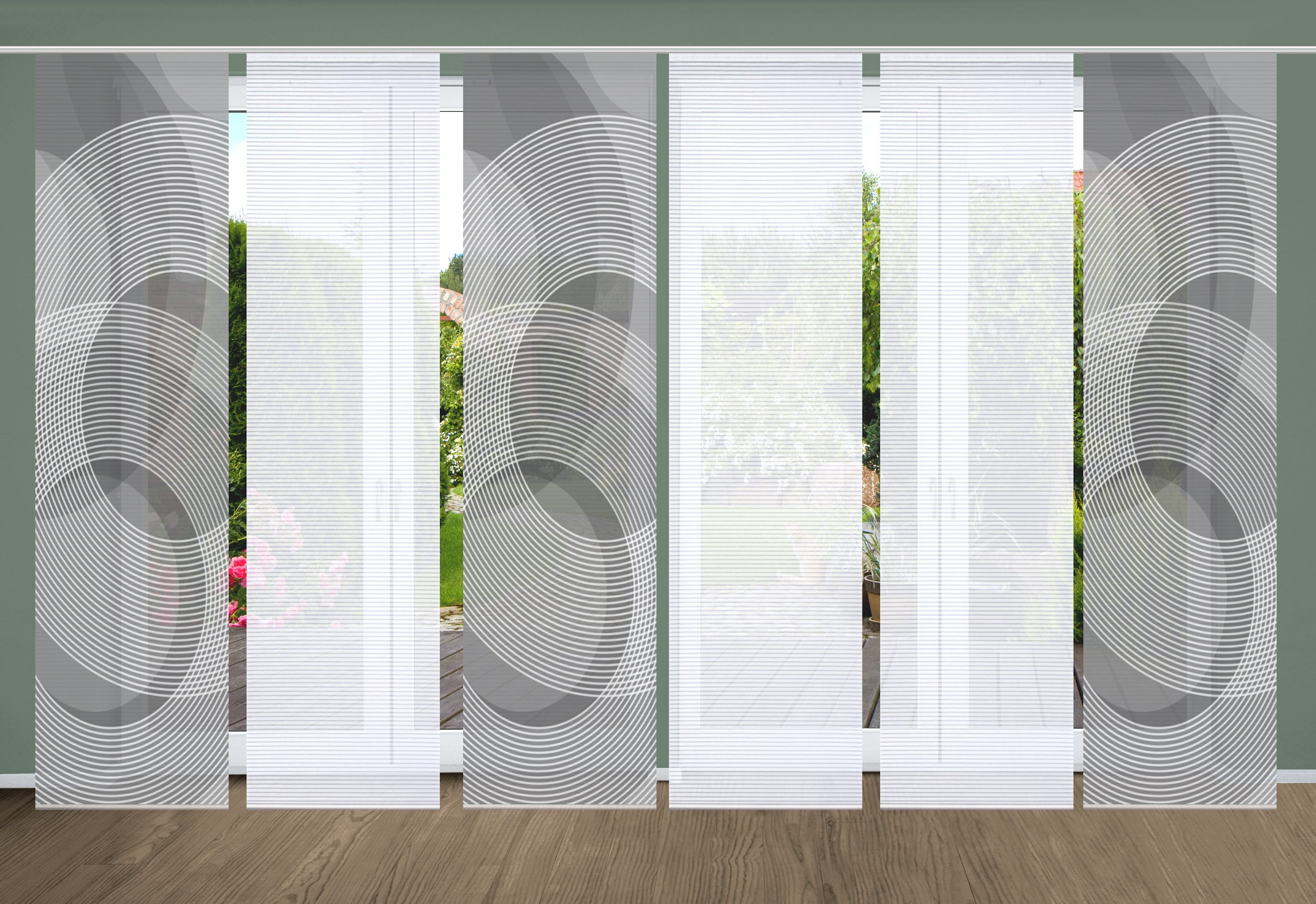 HOME in green Schiebegardine "AFONSO" Paneelwagen 6 Stk. tlg. SET DIGITALDR günstig online kaufen