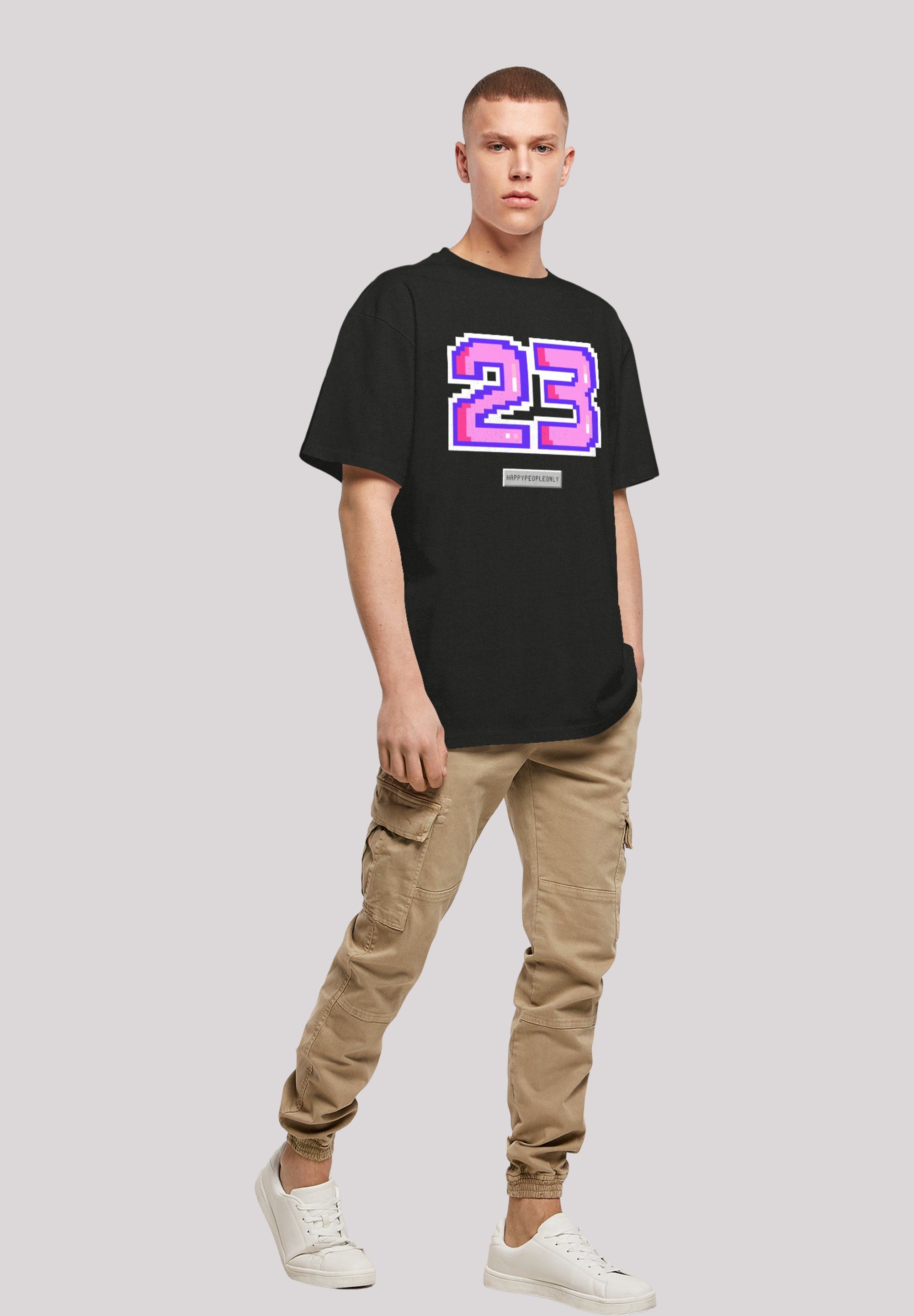 Pixel F4NT4STIC 23 Print T-Shirt schwarz pink