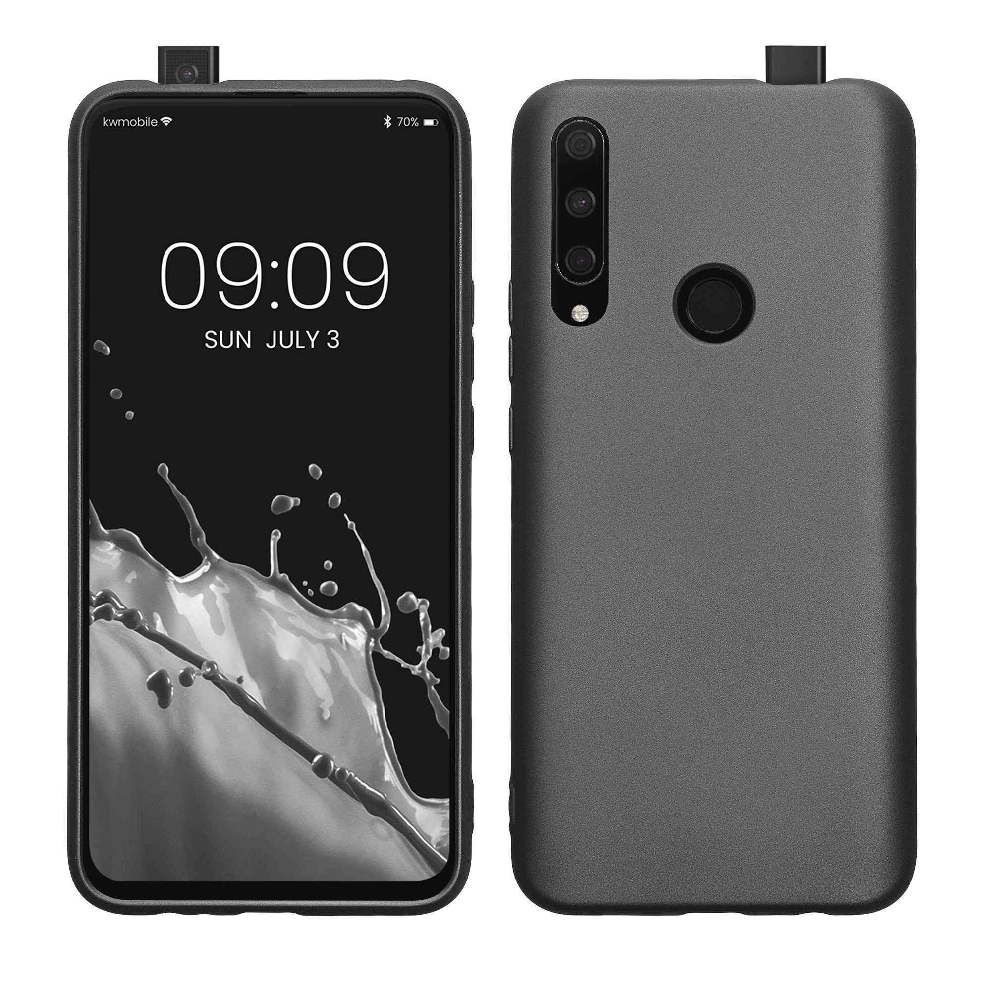 kwmobile Handyhülle Case für HONOR 9X (EU-Version), Hülle Silikon metallisch schimmernd - Handyhülle Cover