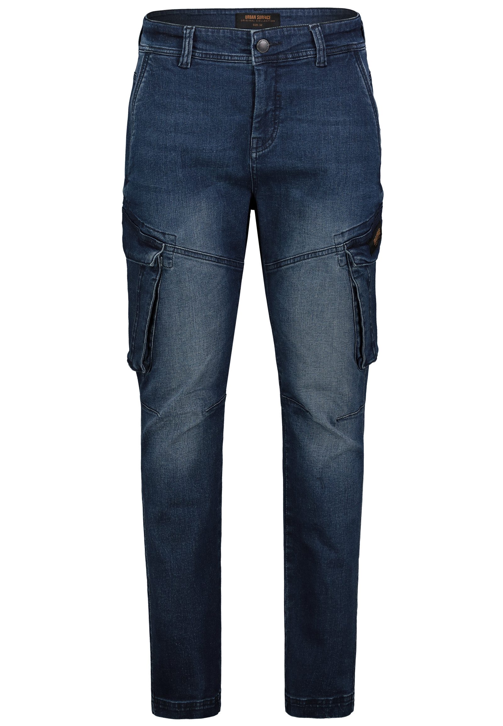 Urban Surface Regular-fit-Jeans Robustes Design mit praktischen Cargo-Taschen Jogger Pants