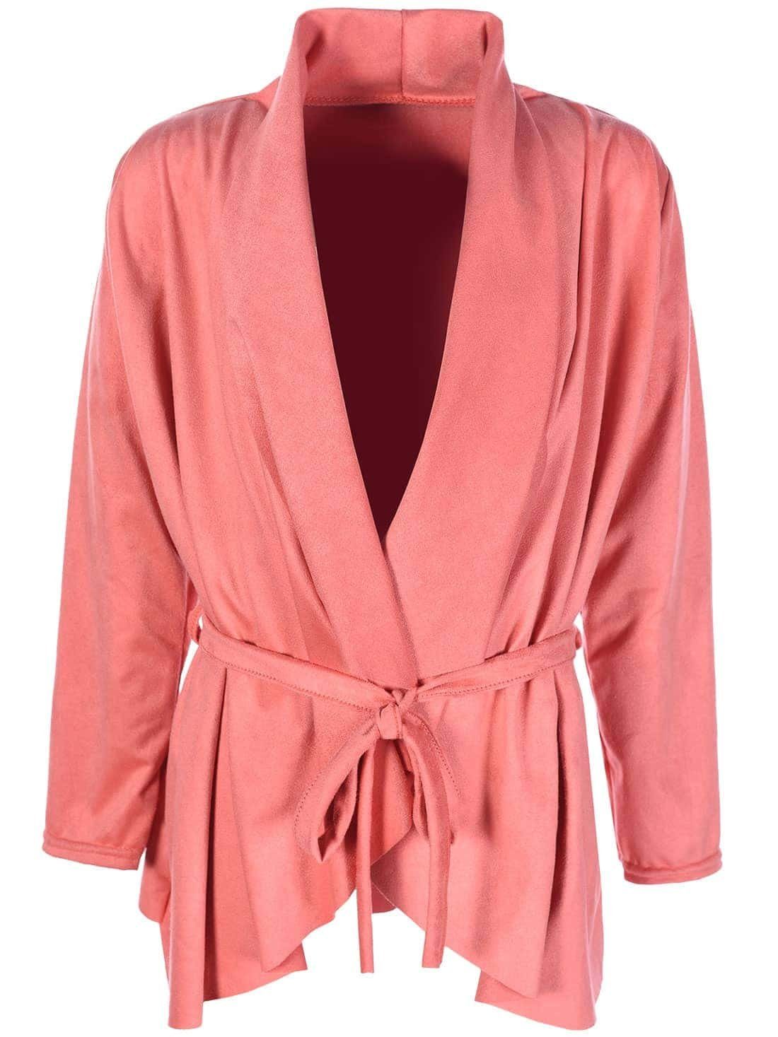 Cardigan Mädchen Velour Cardigan mit Bindeschnur 30225