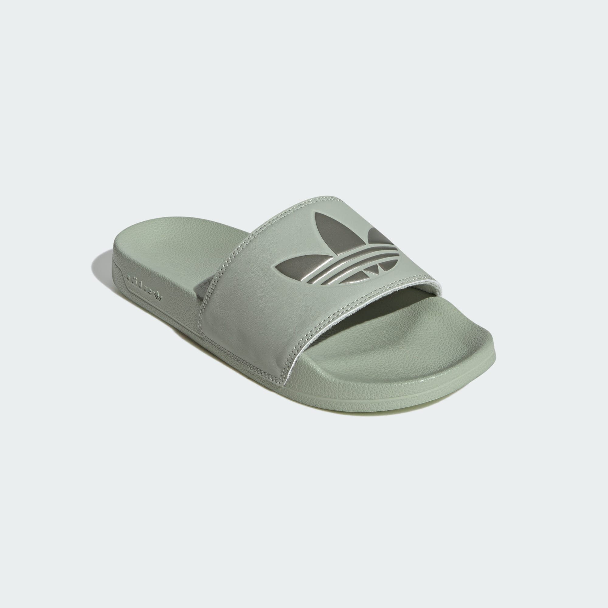 adidas Originals LITE ADILETTE Badesandale Halo Green / Silver Metallic / Halo Green | Badelatschen