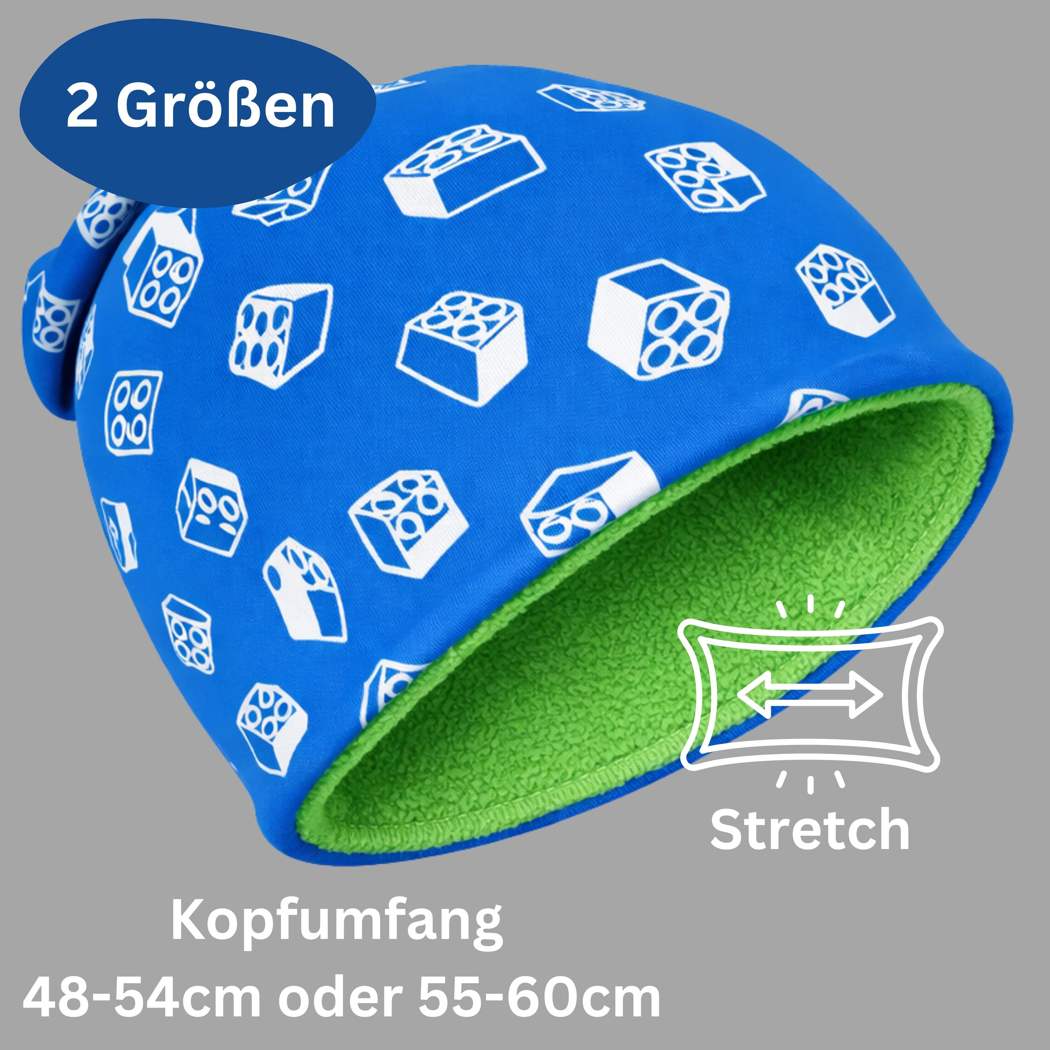 HECKBO Beanie 360° Reflektor Kinder Beanie Mütze & Loop Schal Set – Bild 3 von 5
