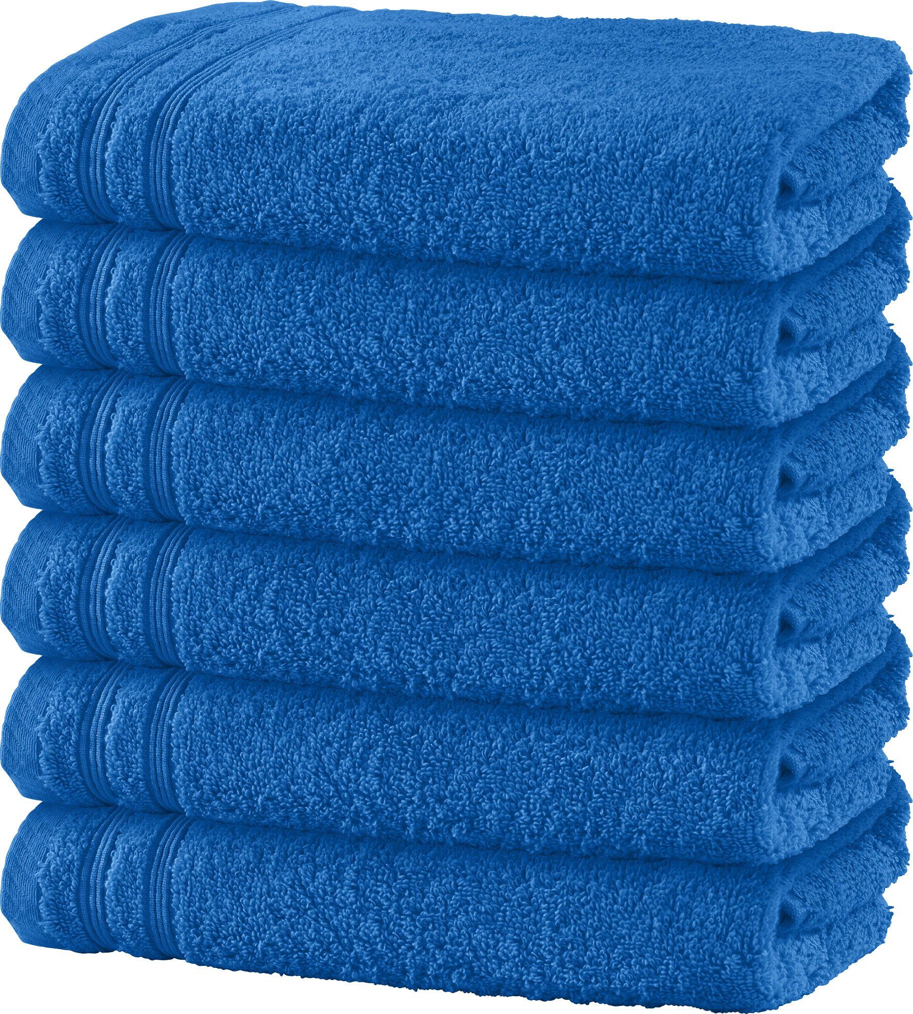 Erwin Müller Handtuch Handtuch "Heidelberg" 6er-Pack, Frottier, Walk-Frottier Uni