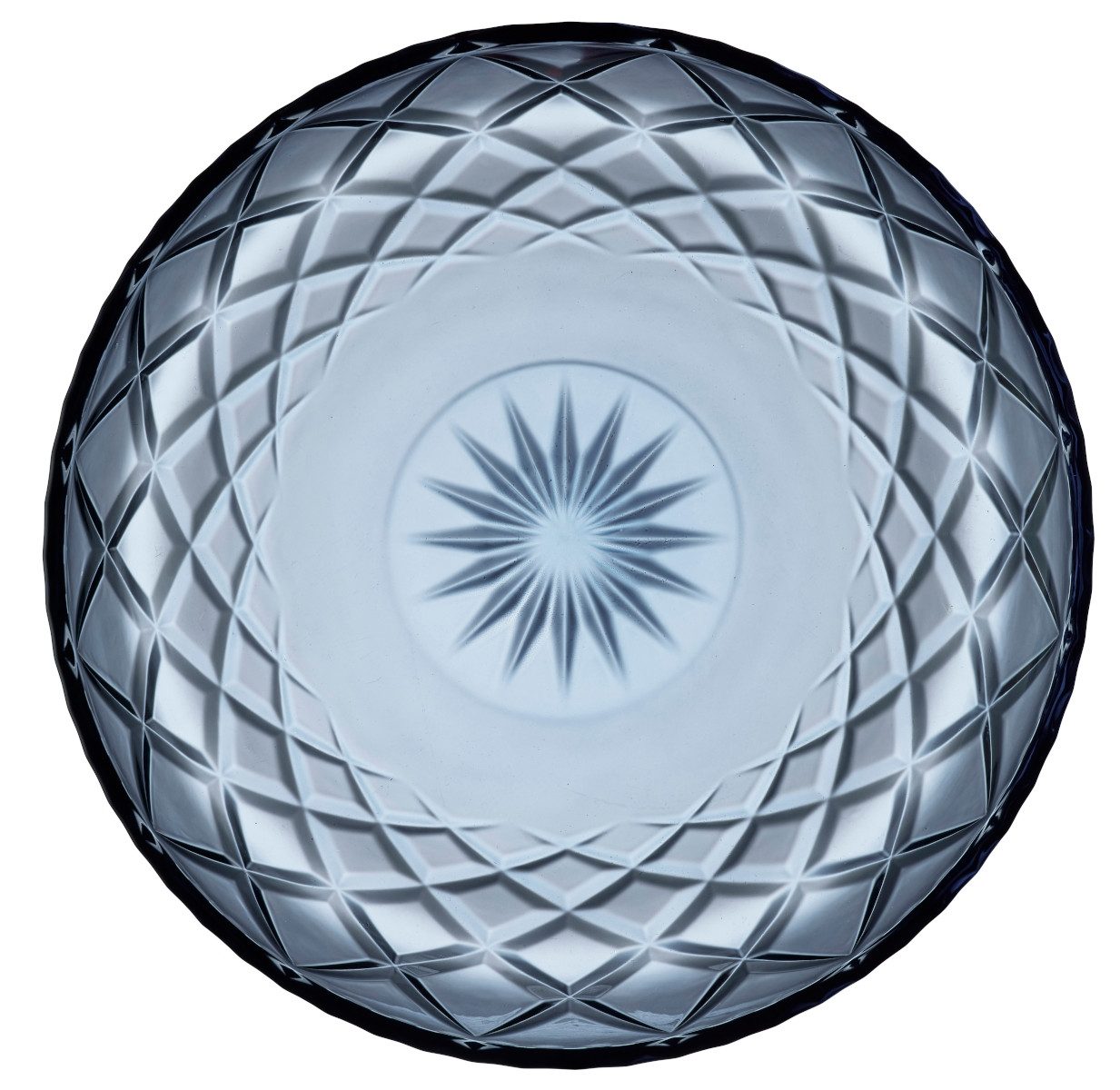 LYNGBY-GLAS Servierplatte Sorrento Platte Glas blau 30cm, Glas, (Platten), Platte Sorrento 30 cm Blau Glas