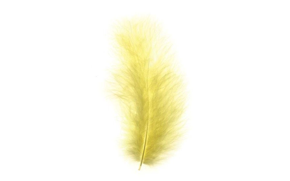 Bastelnaturmaterial Glorex Marabufedern gelb ca. 15 Stück