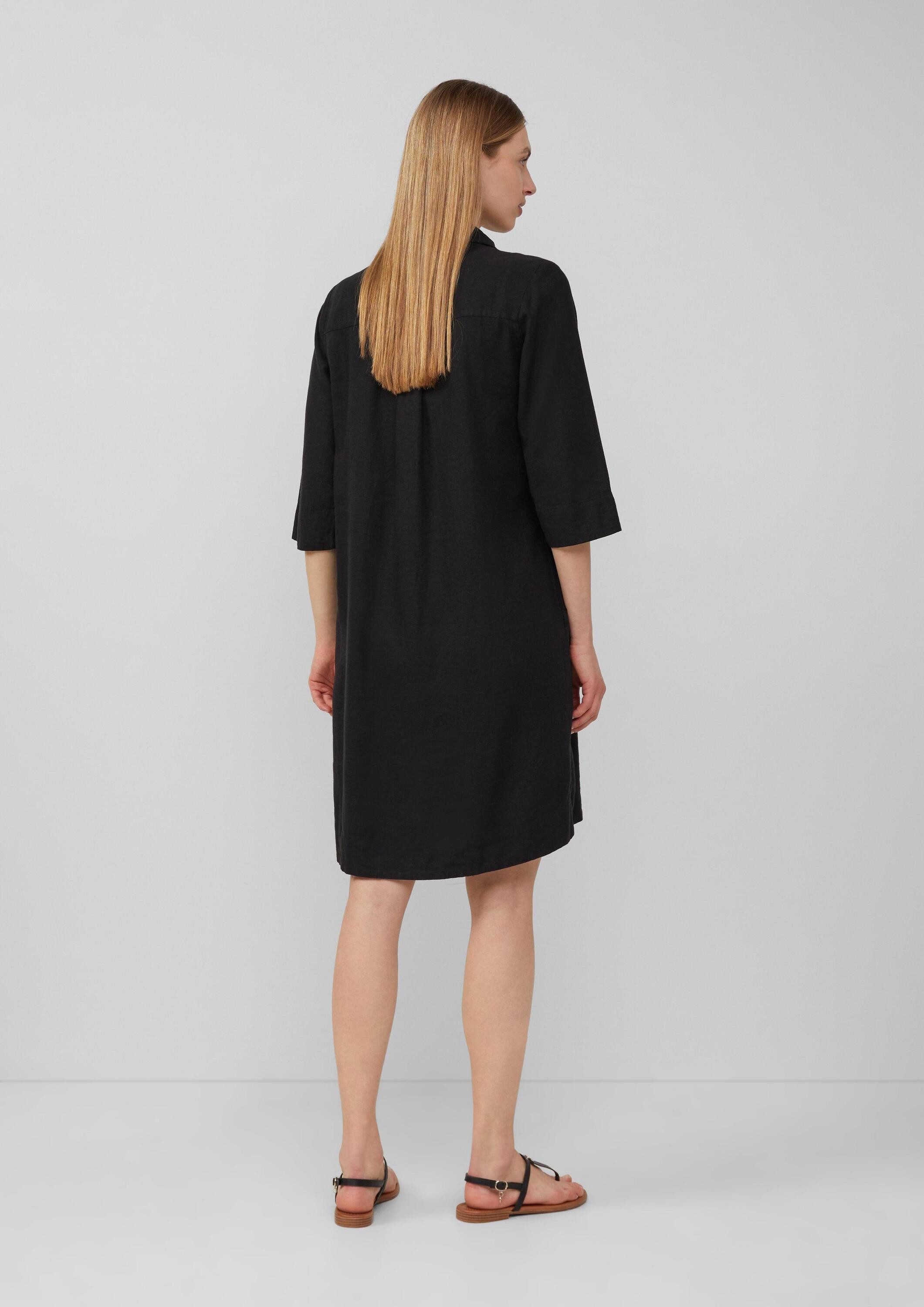 s.Oliver Minikleid Kleid Kurzes Blusenkleid aus Leinenmix mit Eingrifftaschen – Bild 3 von 5