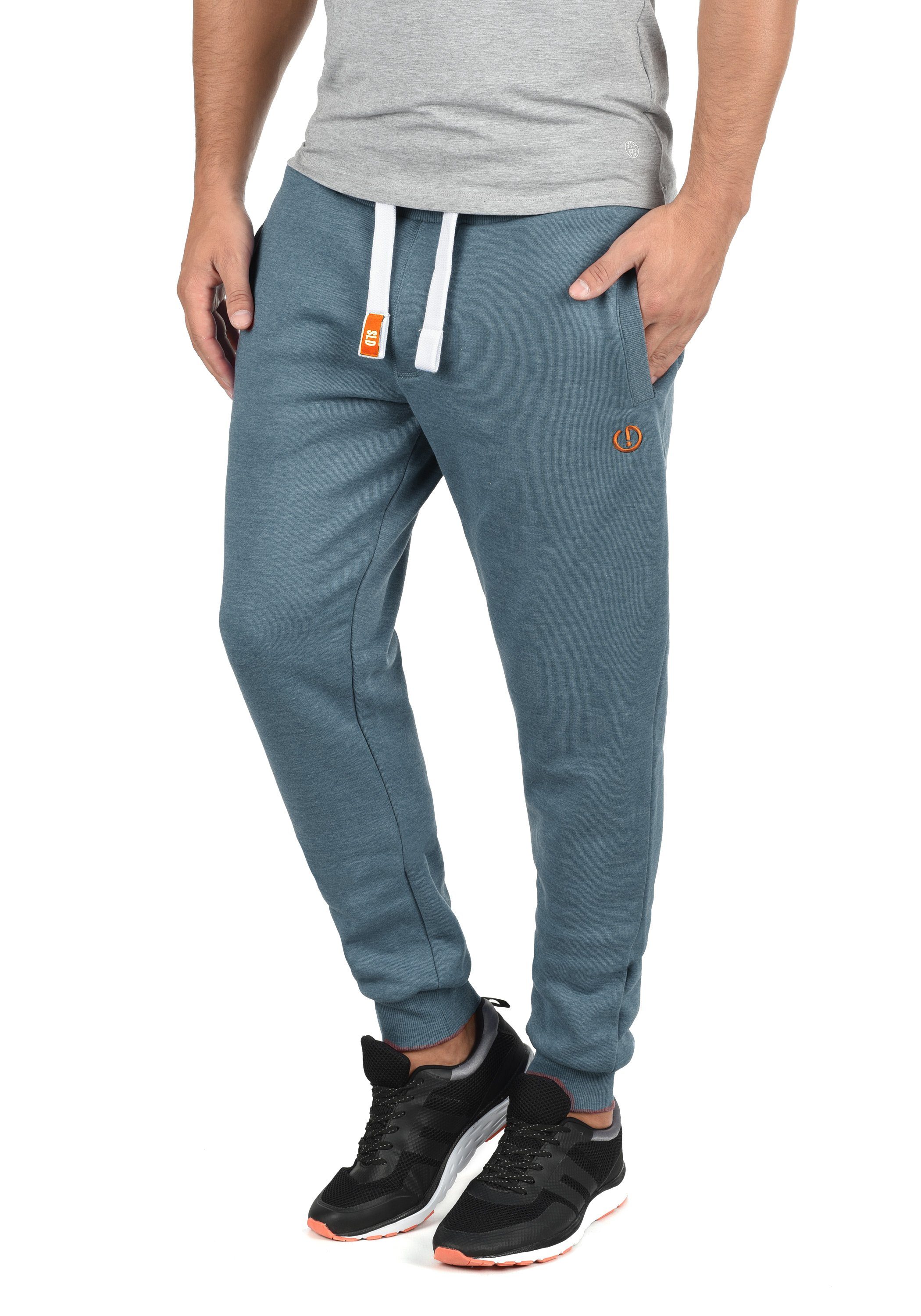 !Solid Jogginghose SDBenn Pant lange Hose mit kontrastfarbenenen Details Grey Blue Melange (1946M)