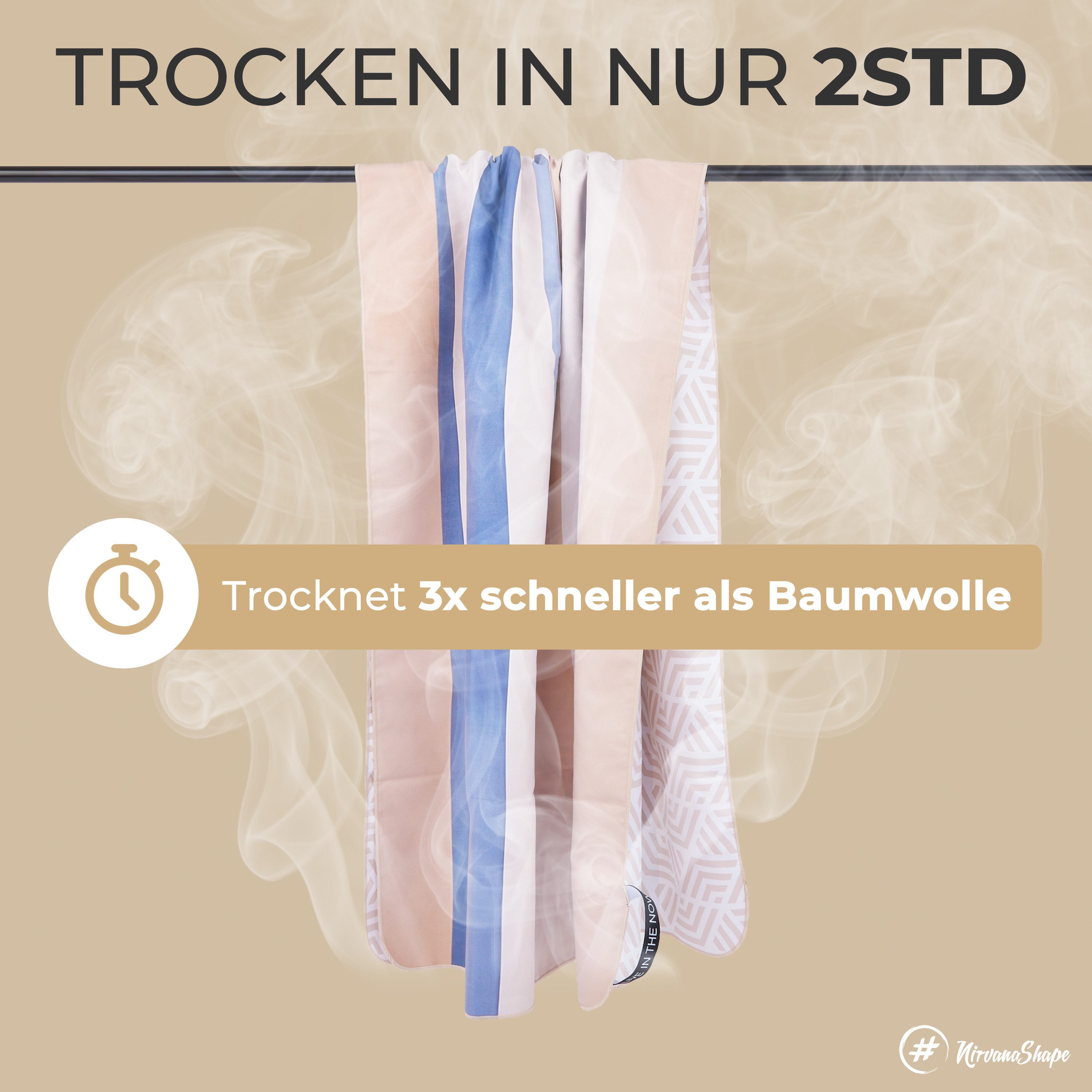 NirvanaShape Strandtuch Reise Handtuch Strandtuch XXL - Strandhandtuch, Mikrofaser Badetuch – Bild 5 von 5