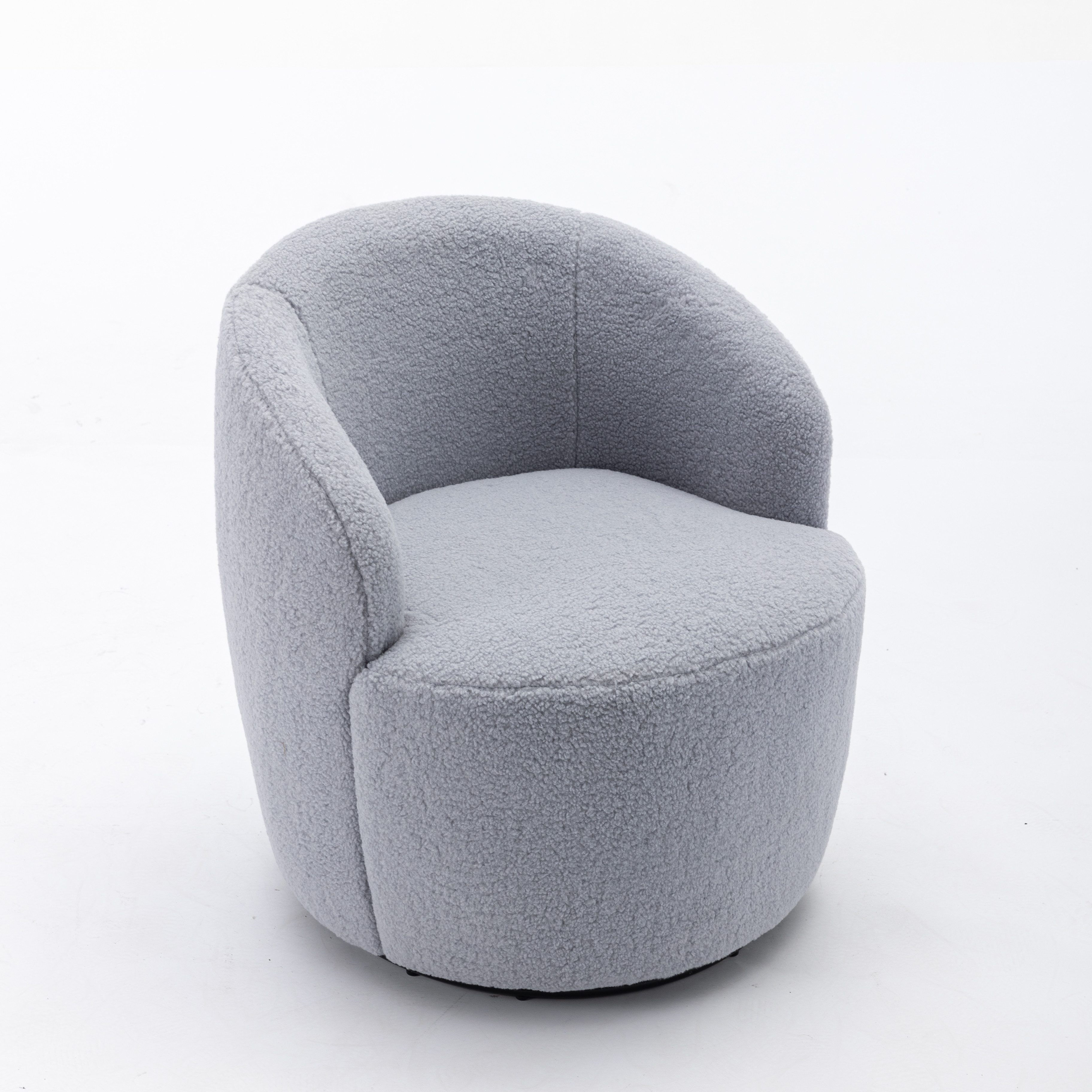 i@home Polsterstuhl Drehbarer Lounge-Sessel aus Teddy-Stoff, günstig online kaufen