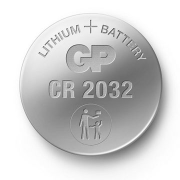 GP Batteries CR2032 GP Lithium Knopfzelle 3V, 5 Stück Batterie, (3 Volt V)