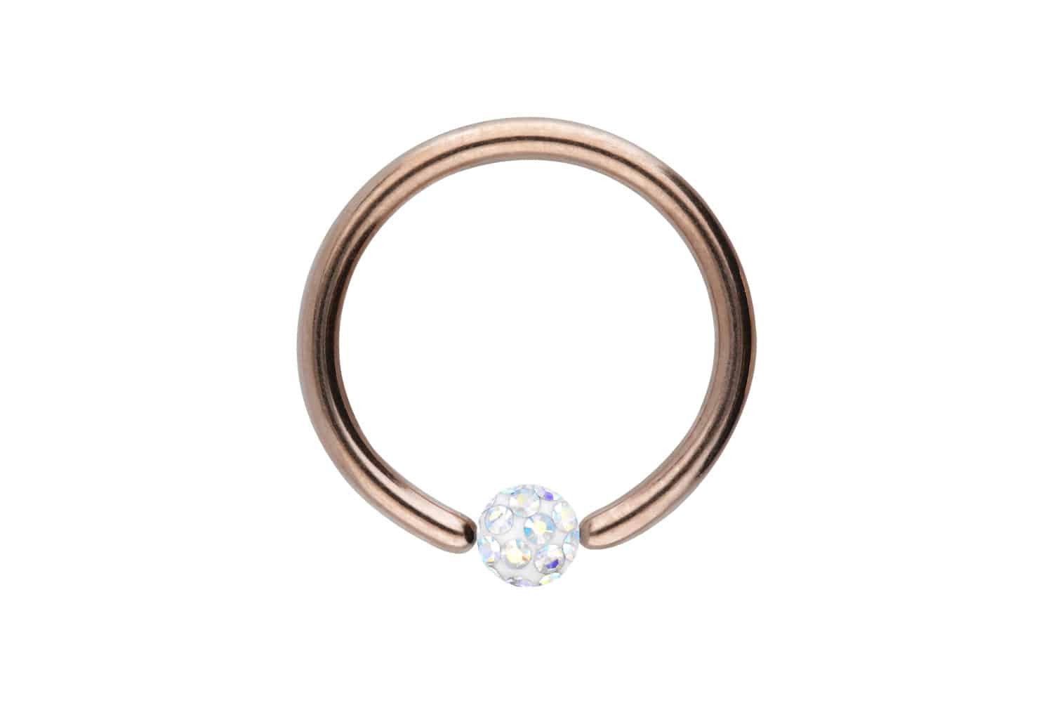 PIERCINGLINE Nasenpiercing Chirurgenstahl Klemmkugelring EPOXY-KUGEL (Klemm-Ringe, 1-tlg)