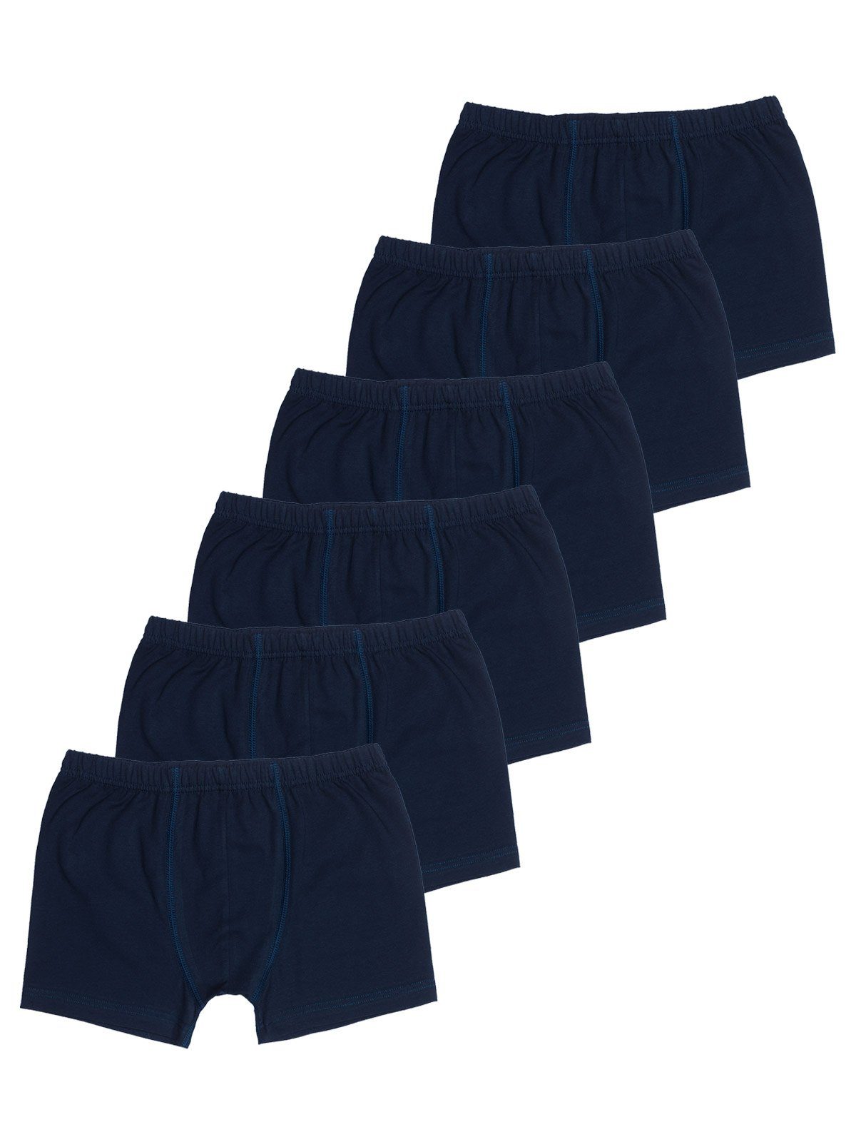 Sweety for Kids Boxershorts 6er Sparpack Knaben Retro Shorts Single Jersey (Spar-Set, 6-St) hohe Markenqualität navy