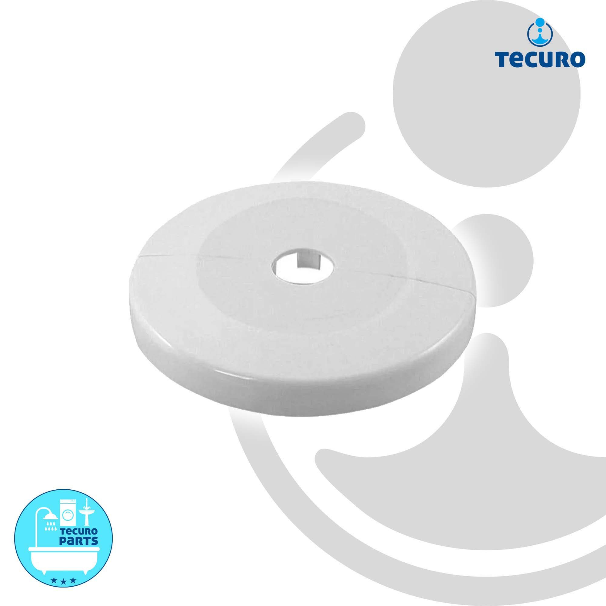 Thumbnail - tecuro Badarmatur Scharnierrosette Ø 20 mm x Ø 85 mm x 11 mm - Kunststoff ABS weiß