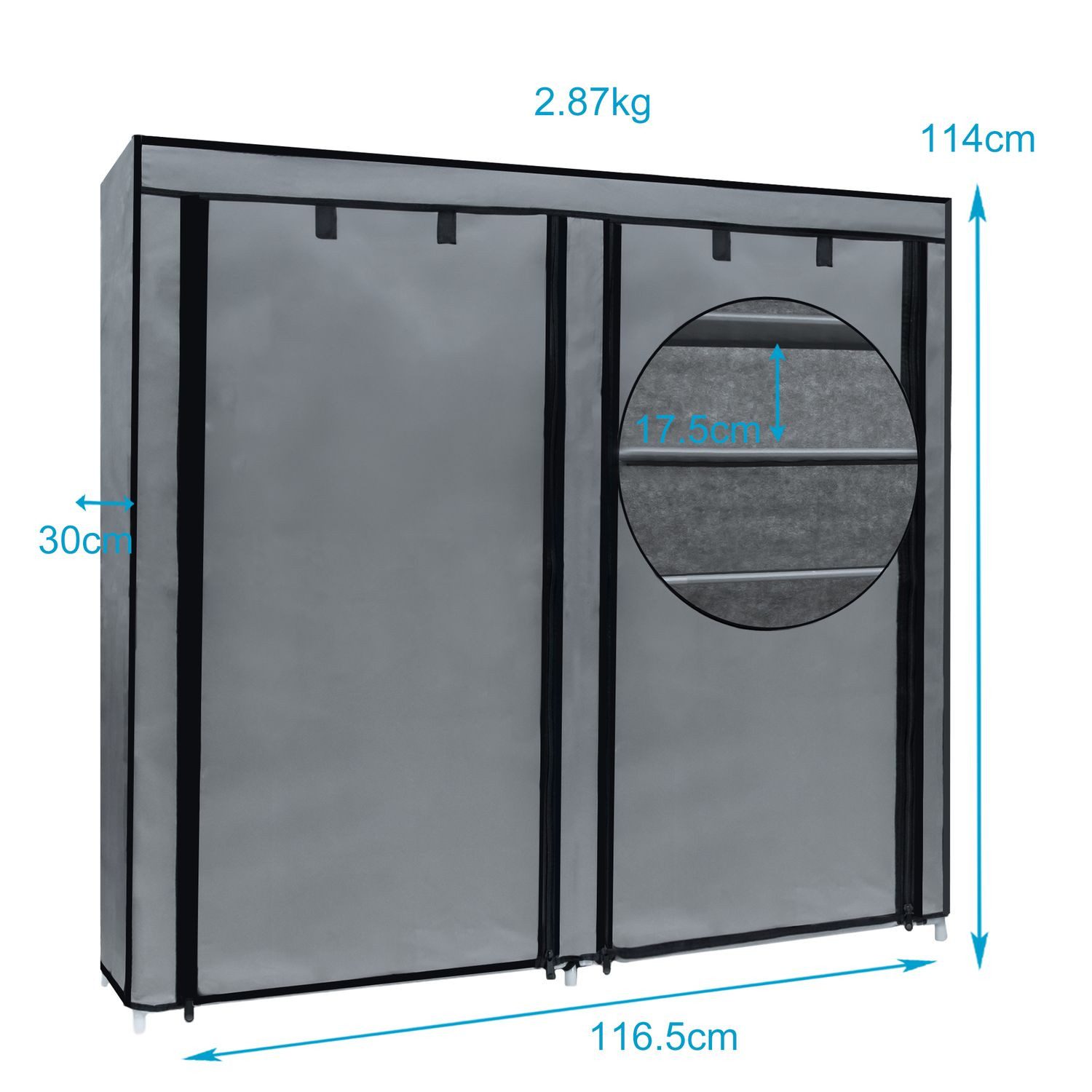 Intirilife Stoffschrank (1-St) Kleiderschrank Faltschrank Schuhschrank Camp günstig online kaufen