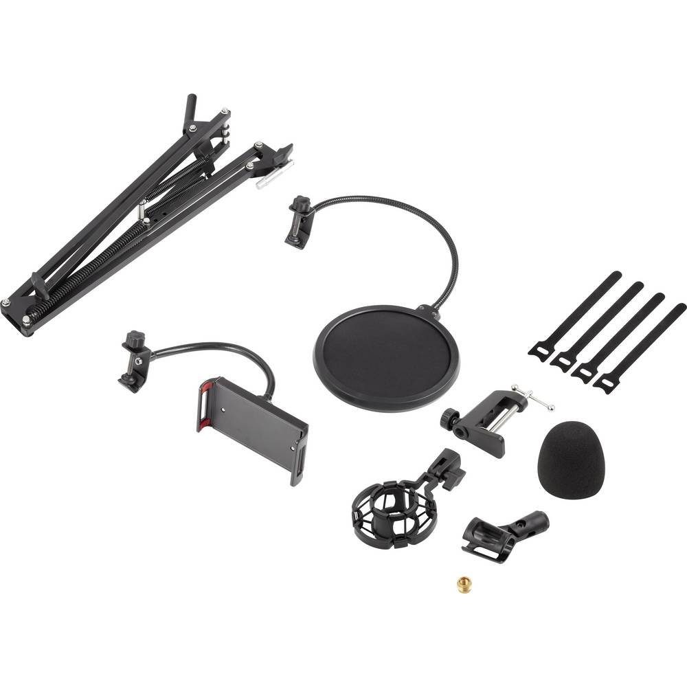 Renkforce Mikrofon Mikrofonständer, Pop-Filter und Telefonhalter RF-4738578