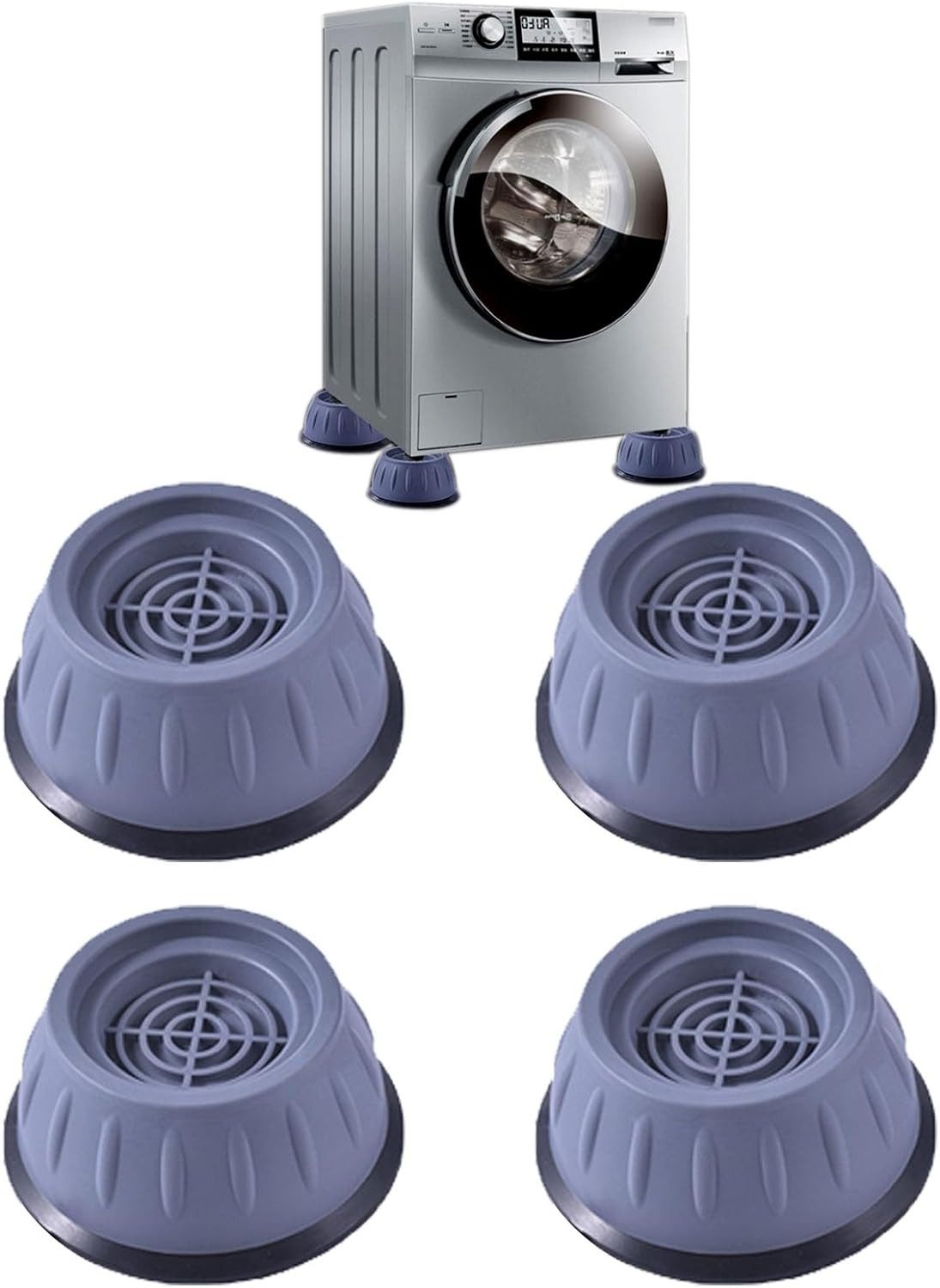 Brücke Vibrationsdämpfer 4 Stück Stützelemente Gegen Vibrationen für Waschmaschinen, (4-St), Geräuschreduzierende Waschmaschinenfüße schützen die Geräte