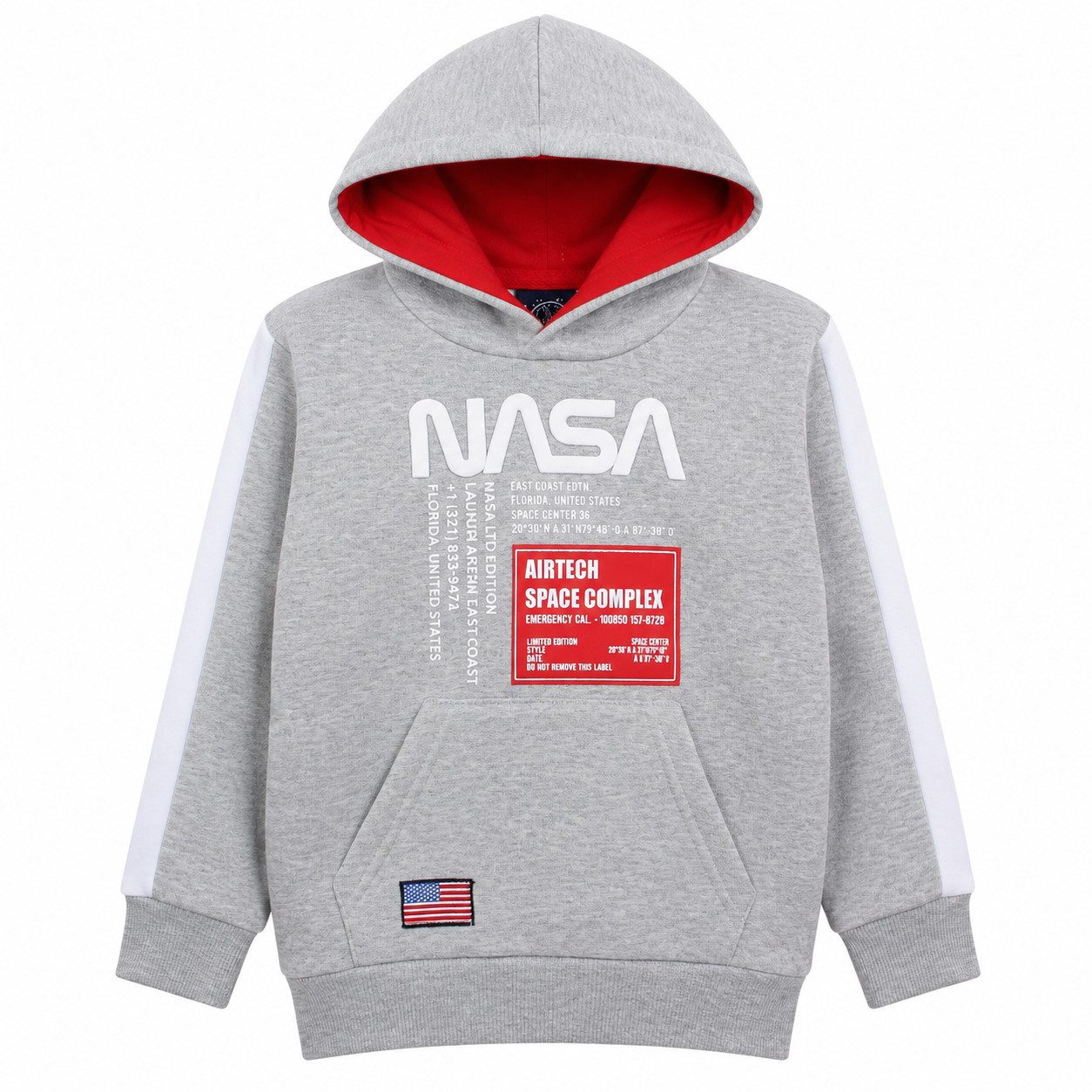 NASA Hoodie NASA Space Center Jungen Kapuzen Hoodie Pullover Gr. 104 bis 164
