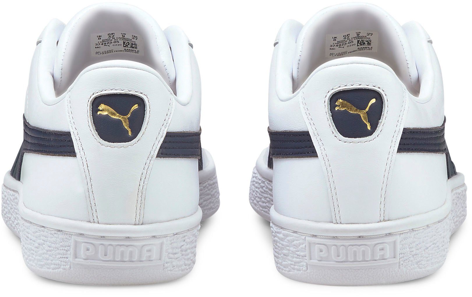 Sneaker Classic weiß-dunkelblau-goldfarben XXI PUMA Basket