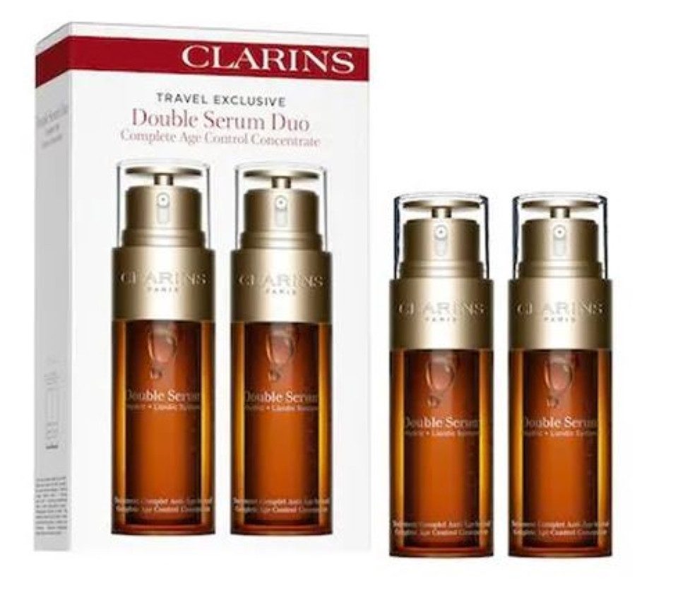 Clarins Tagescreme Double Serum (Hydric + Lipidic) Complete Age Control Duo Set 2 × 50 ml
