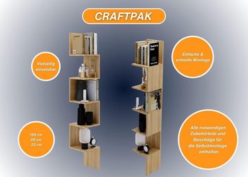CraftPAK Wandregal zum Aufhängen, Hängeregal/Schweberegal ideal als Wandboard, Made in EU