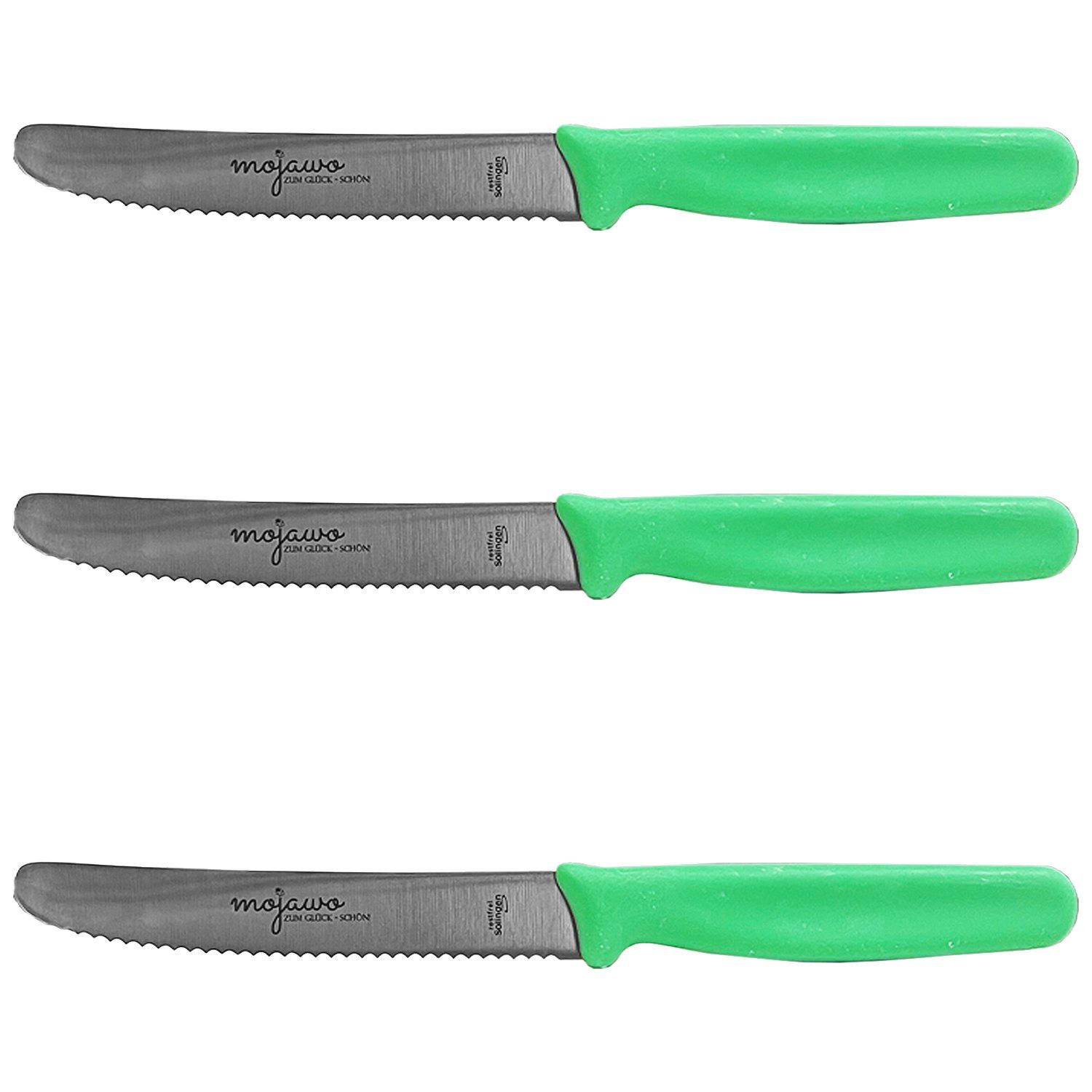Steakmesser 3er Mojawo Bio Frühstücksmesser Tafelmesser Brötchenmesser Solingen