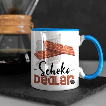 Trendation Tasse Schoko Dealer Tasse Geschenk für Schokoladenverkäufer Geburtstag Spruc