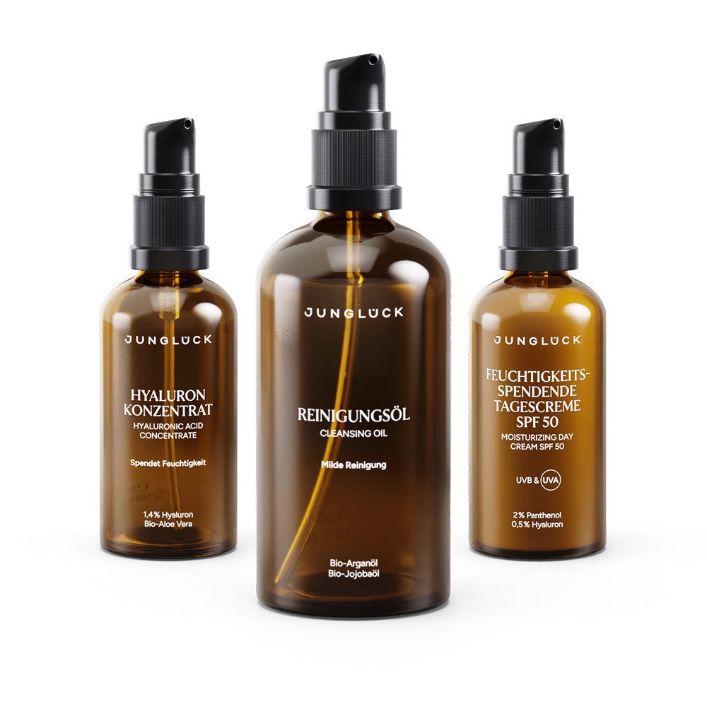 JUNGLÜCK Hautpflege-Set Set Trockenheit reduzieren mit SPF 50, 1-tlg., Pflegt und hydratisiert für ein entspannteres Hautgefühl