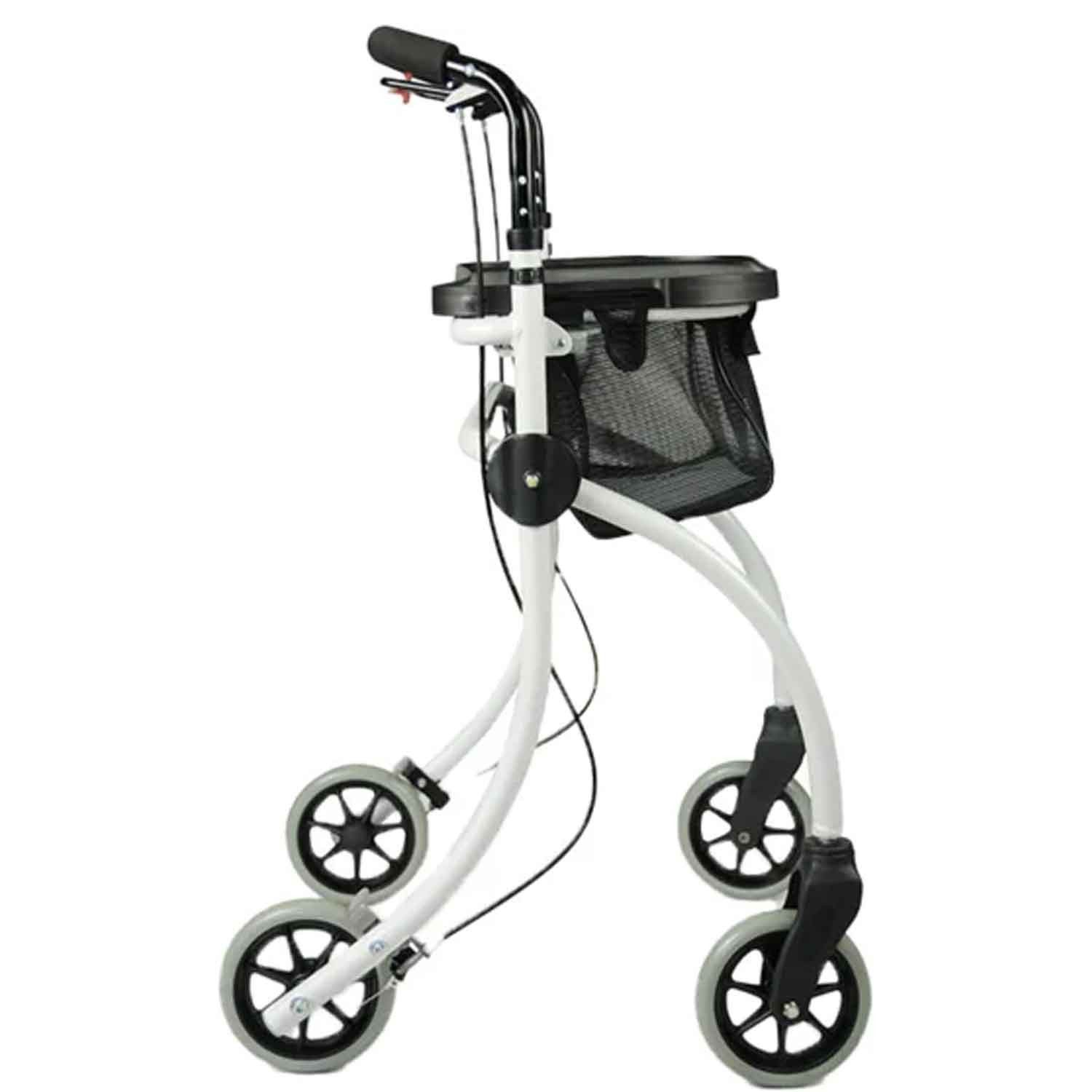 Drive Medical Rollator Drive Medical Roomba Indoor-Rollator faltbar mit Tablett weiß, Schmale Bauform