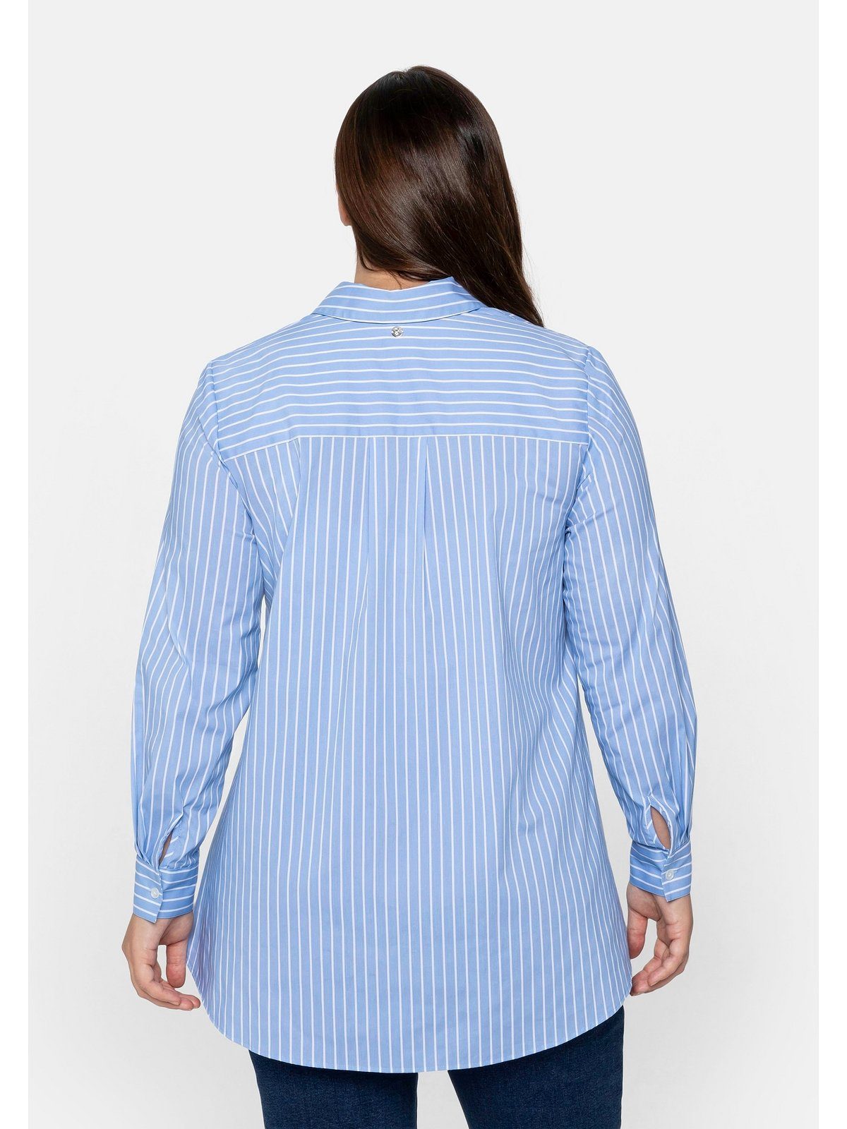 Sheego Longbluse Große Größen mit gerundetem Saum