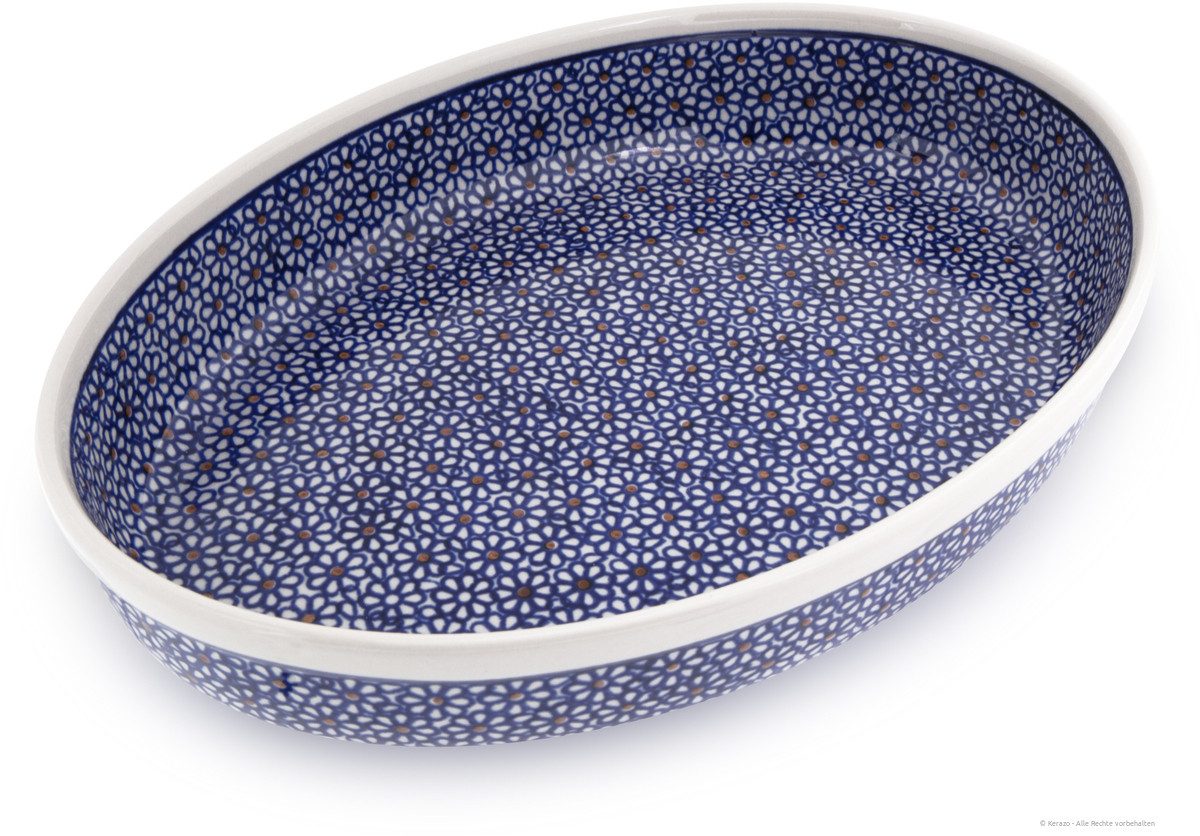 Bunzlauer Keramik Auflaufform Original Bunzlauer Keramik Auflaufform oval 31x22x5,5cm Dekor 120, Keramik