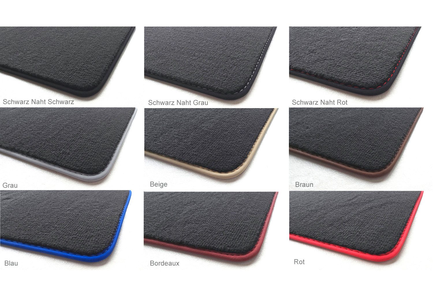 Profi Mats Passform-Fußmatten Velours Fussmatten passend für Ford Kuga II 2012-2019 Premium, Velours Fussmatten passend für Ford Kuga II 2012-2019 Premium